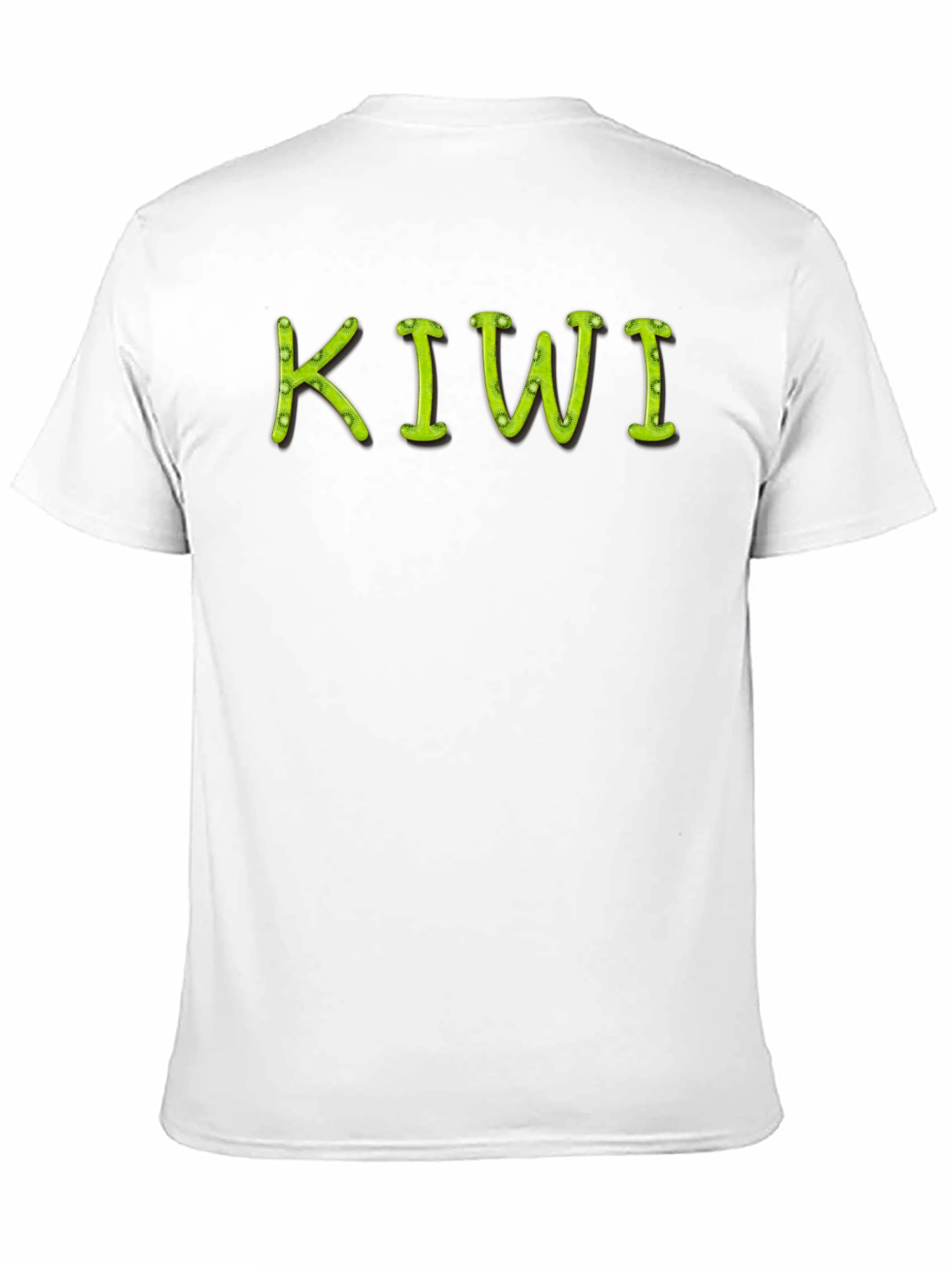 Kiwi Fruit Text Graphic Black T-Shirt