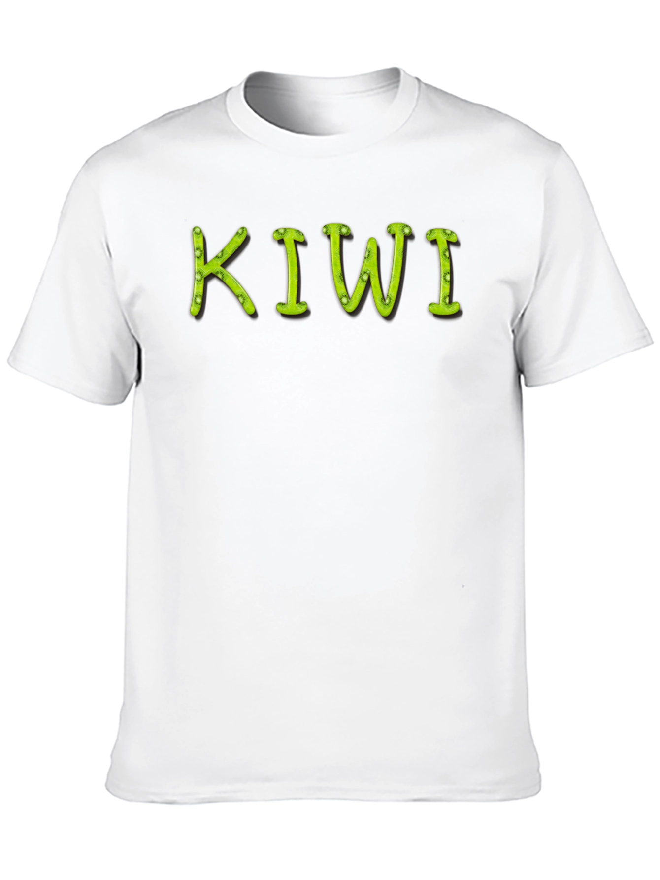 Kiwi Fruit Text Graphic Black T-Shirt