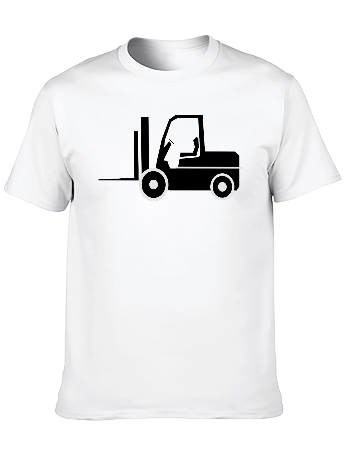 Forklift Graphic Tee - Black Cotton T-Shirt