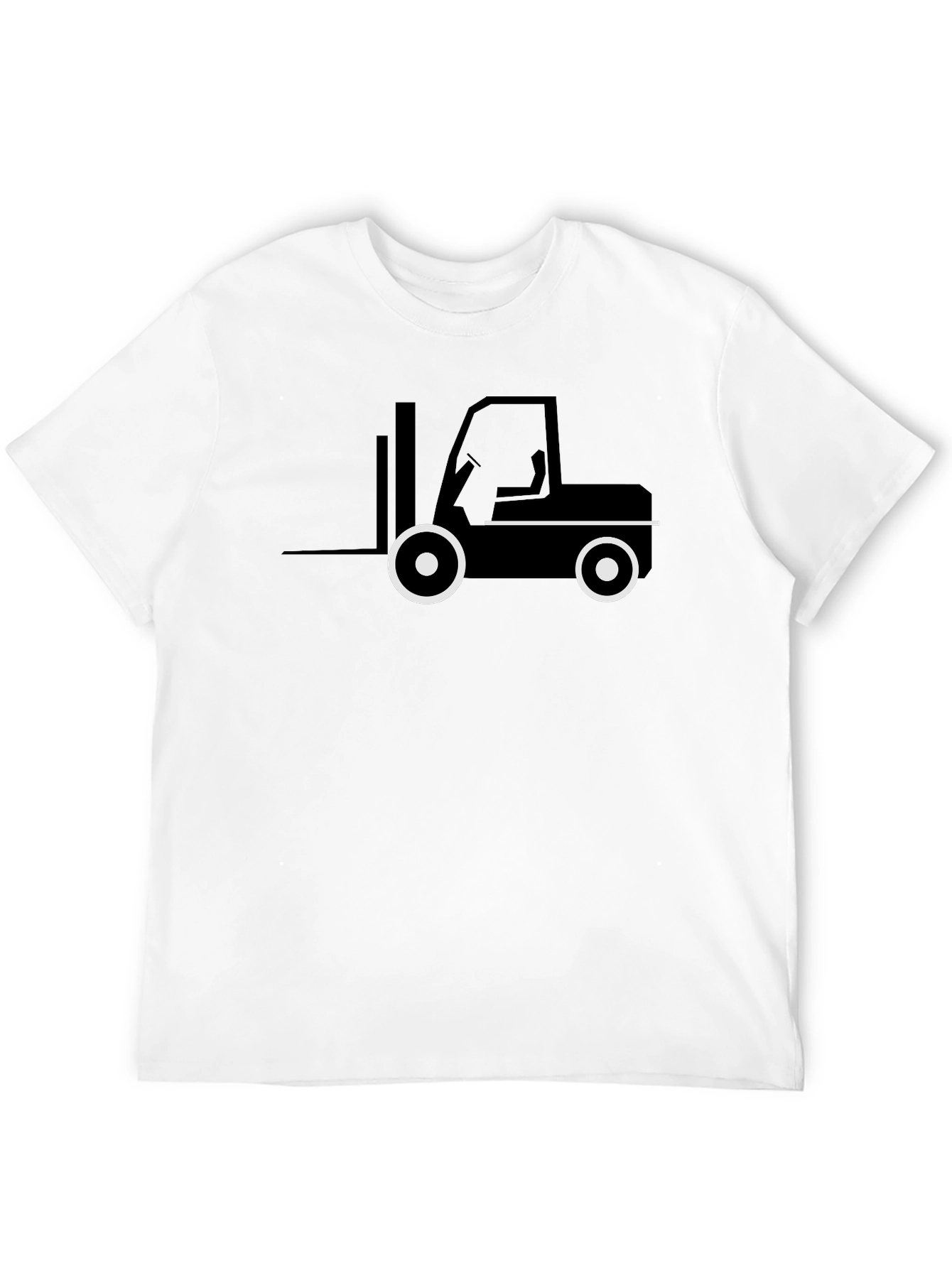 Forklift Graphic Tee - Black Cotton T-Shirt