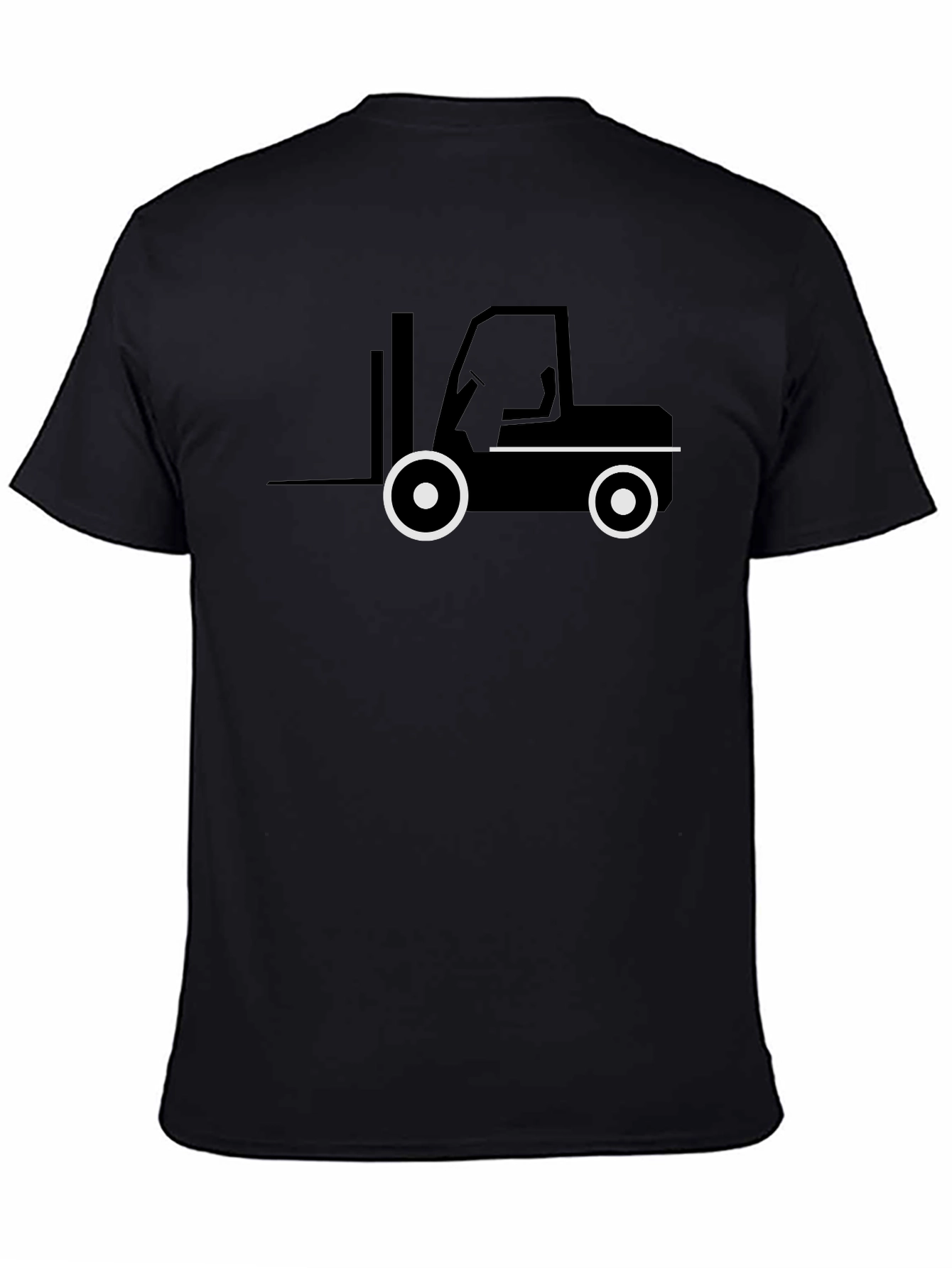 Forklift Graphic Tee - Black Cotton T-Shirt