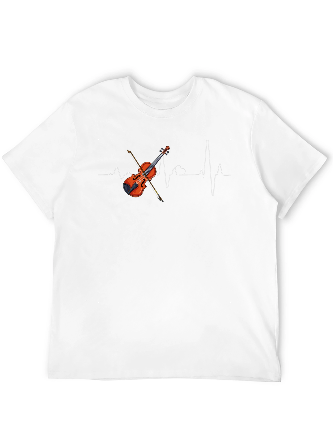 Violin Heartbeat Graphic Tee - Music Lover Shirt