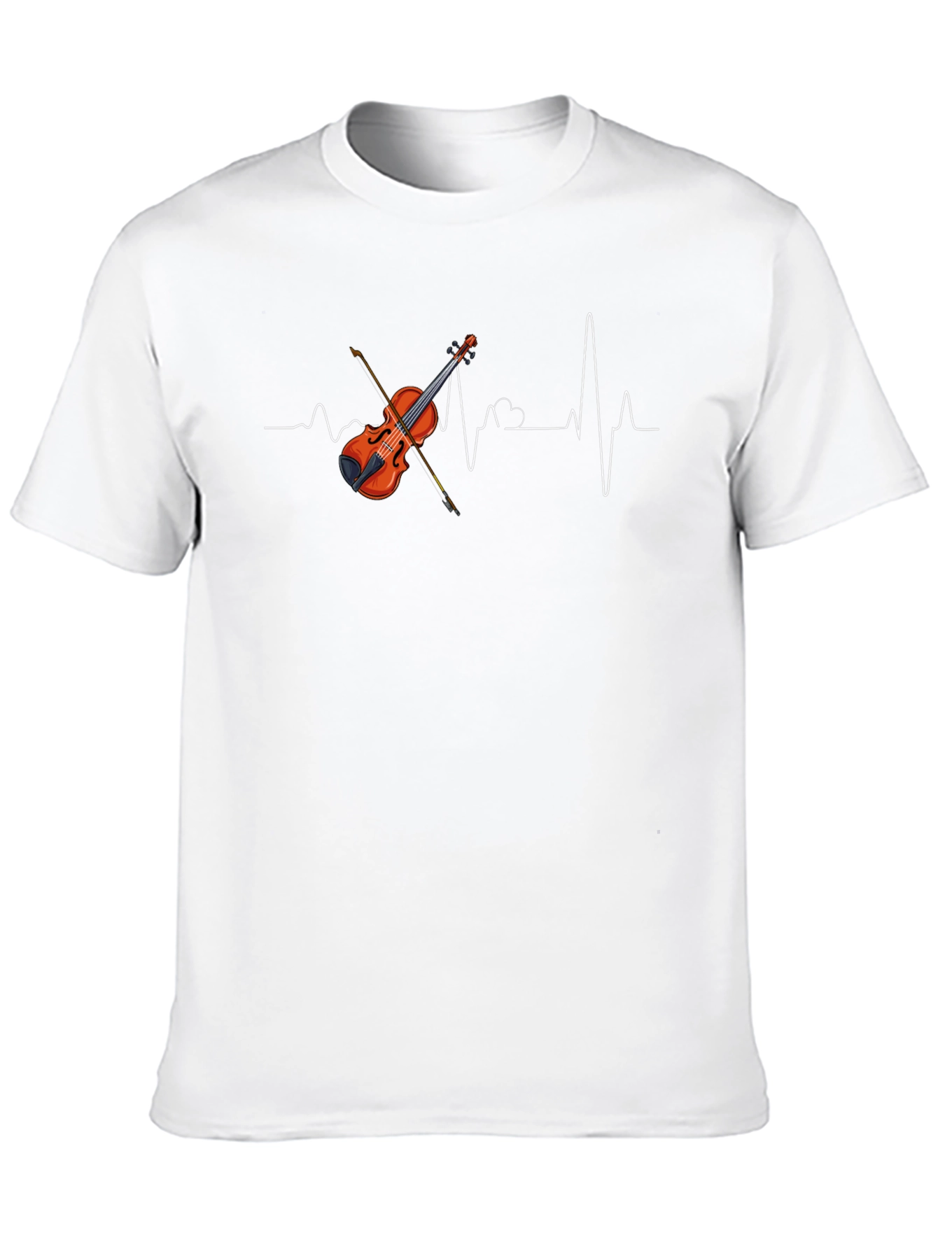 Violin Heartbeat Graphic Tee - Music Lover Shirt