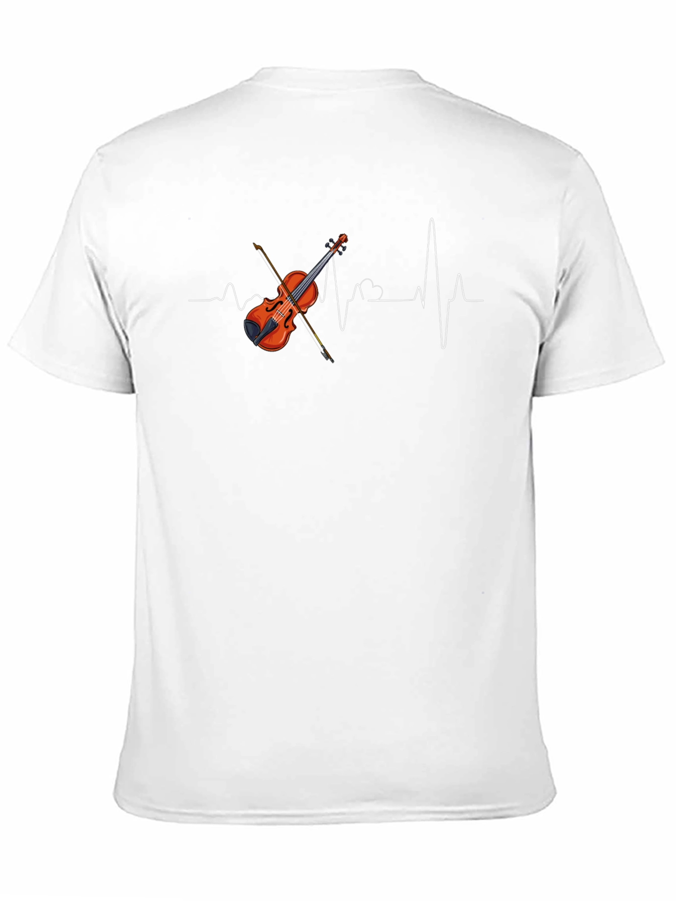 Violin Heartbeat Graphic Tee - Music Lover Shirt