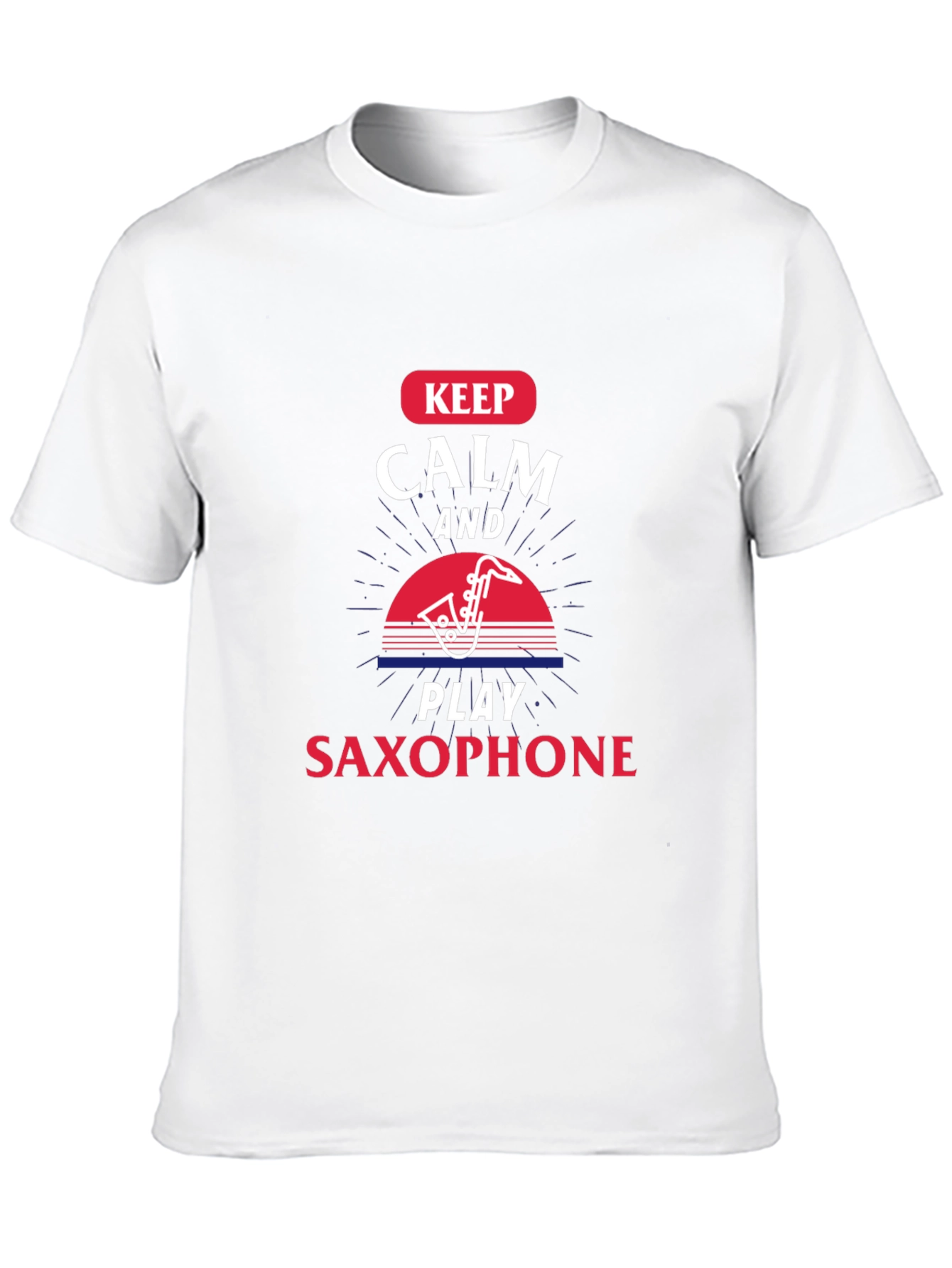 Keep Calm Play Saxophone Black T-Shirt