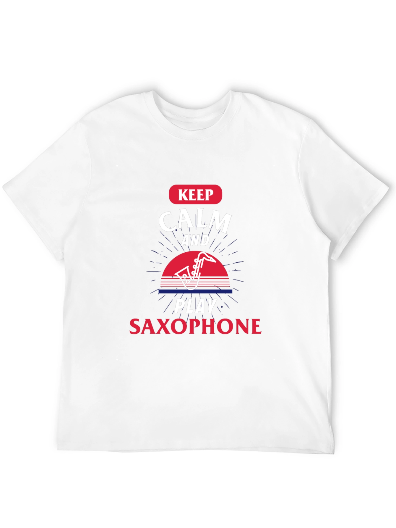 Keep Calm Play Saxophone Black T-Shirt