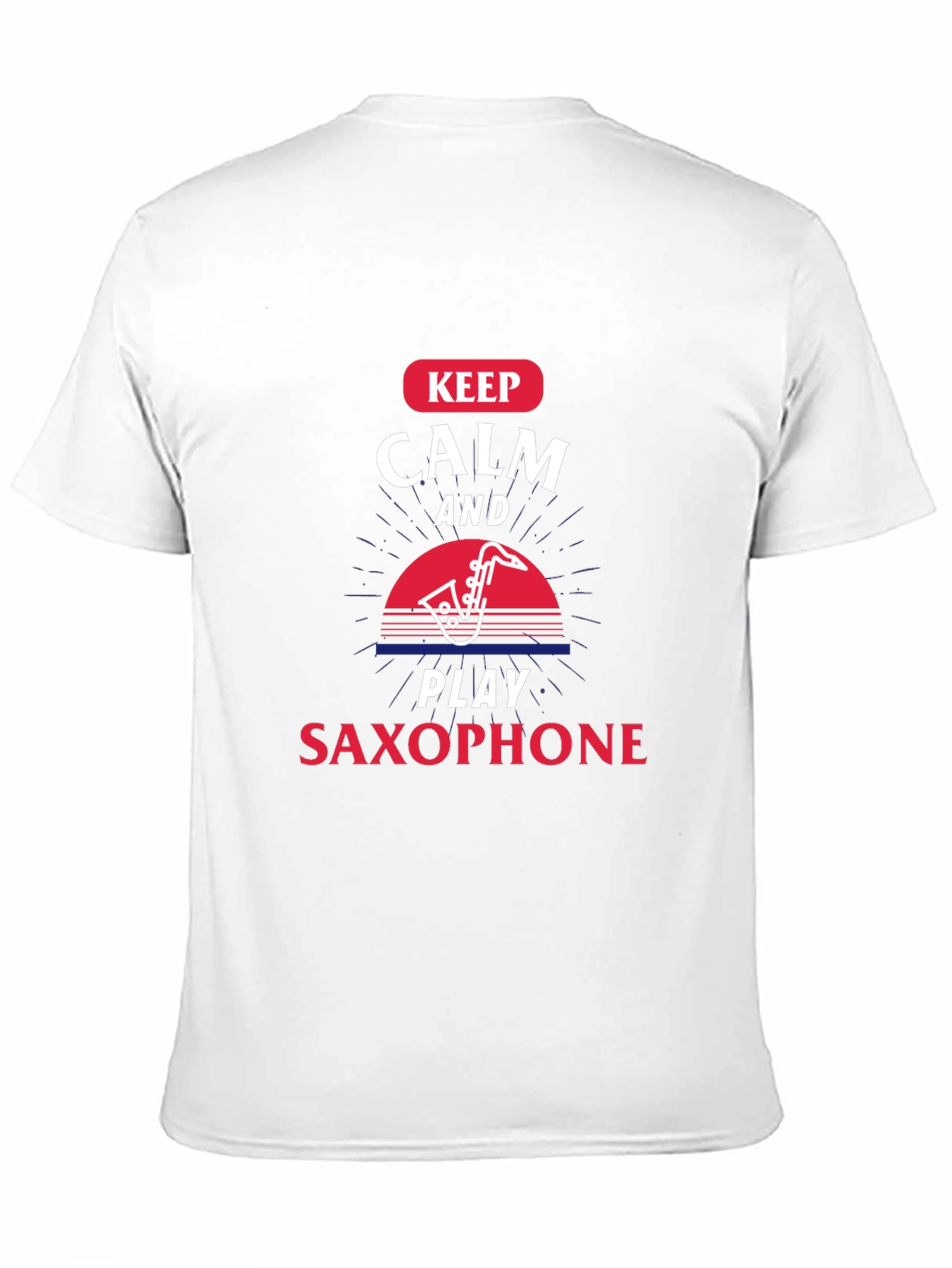 Keep Calm Play Saxophone Black T-Shirt