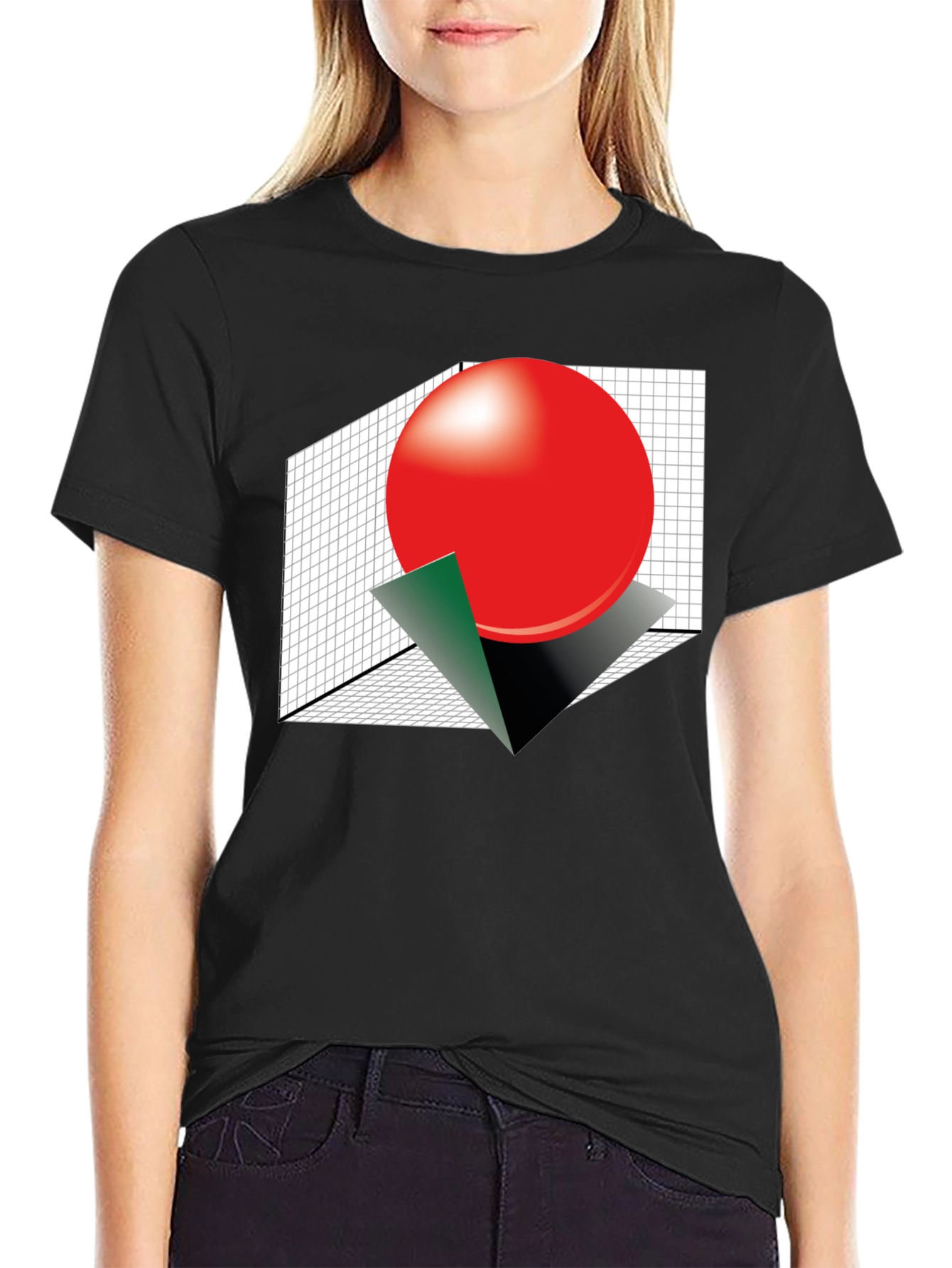 Abstract Sphere Graphic Tee - Modern Geometric Design