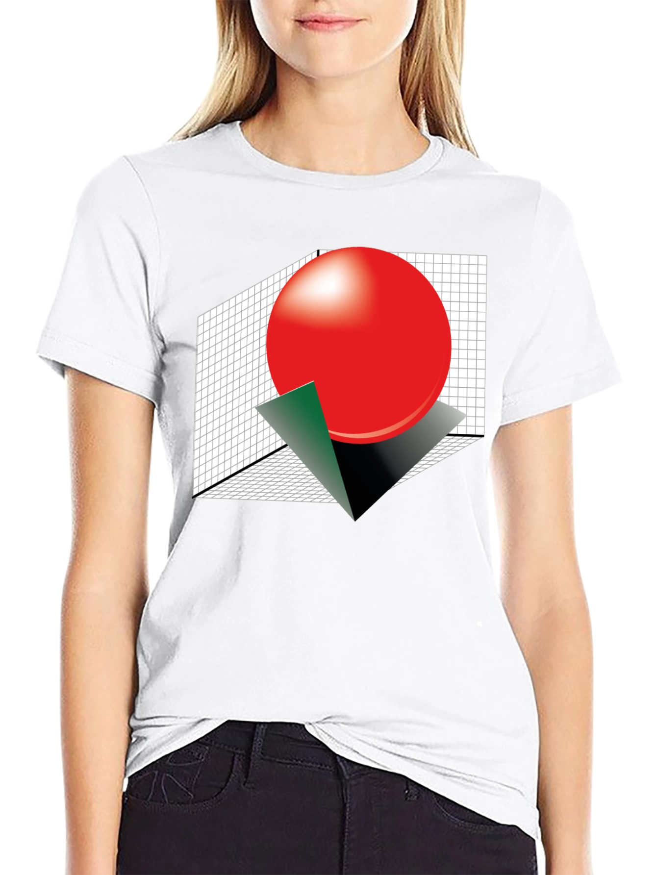 Abstract Sphere Graphic Tee - Modern Geometric Design