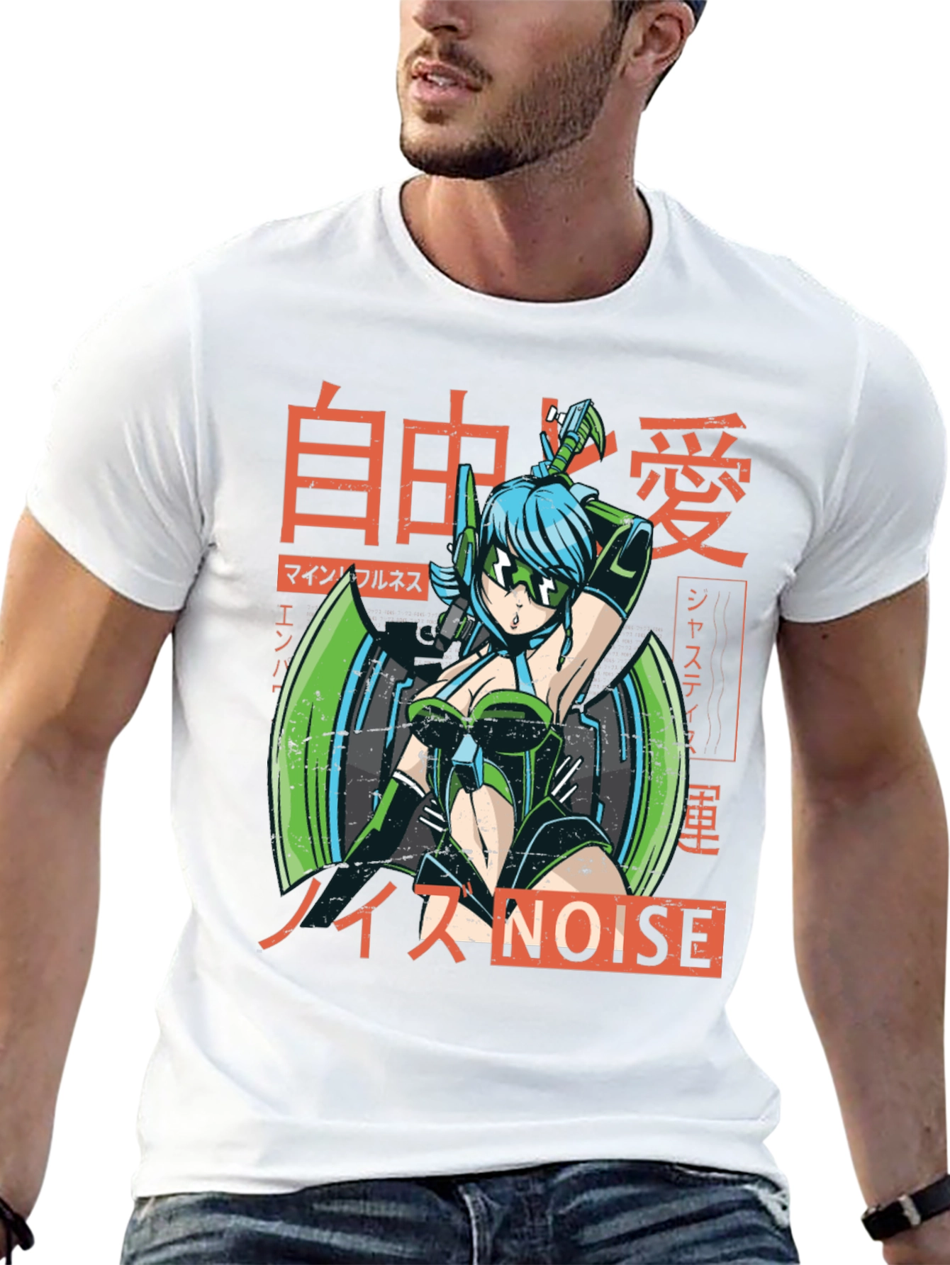 Anime Cyberpunk Style Graphic Tee