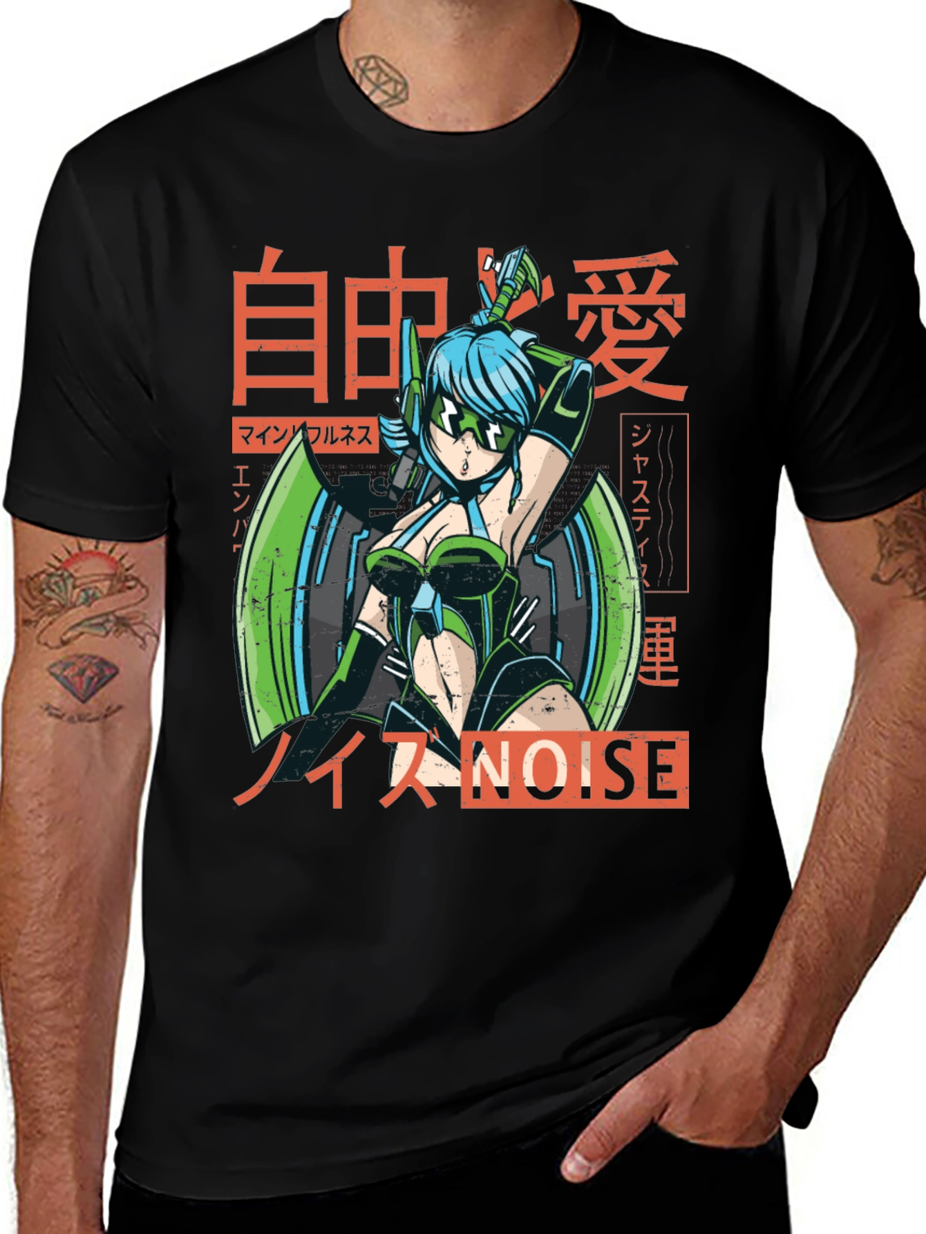 Anime Cyberpunk Style Graphic Tee