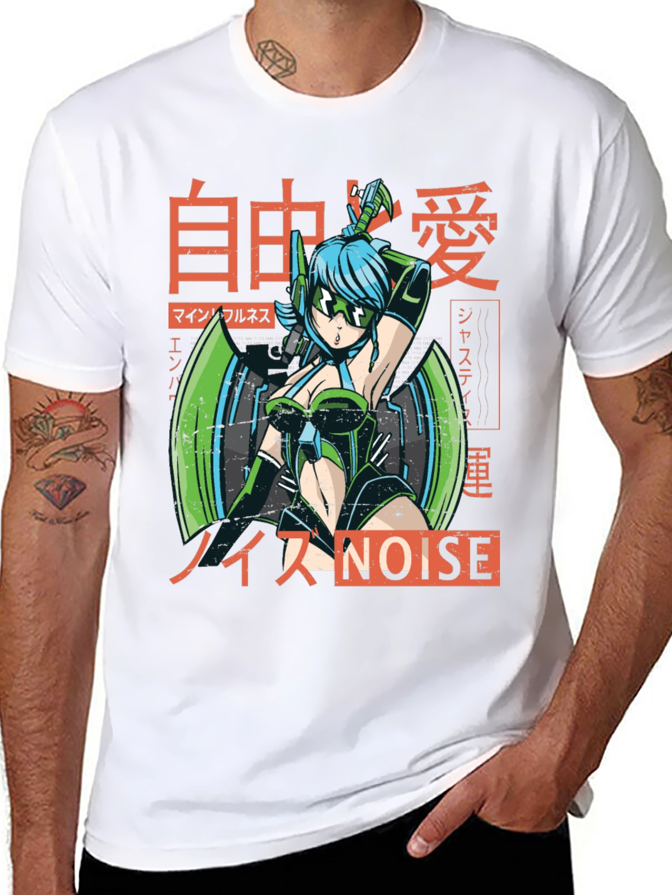 Anime Cyberpunk Style Graphic Tee