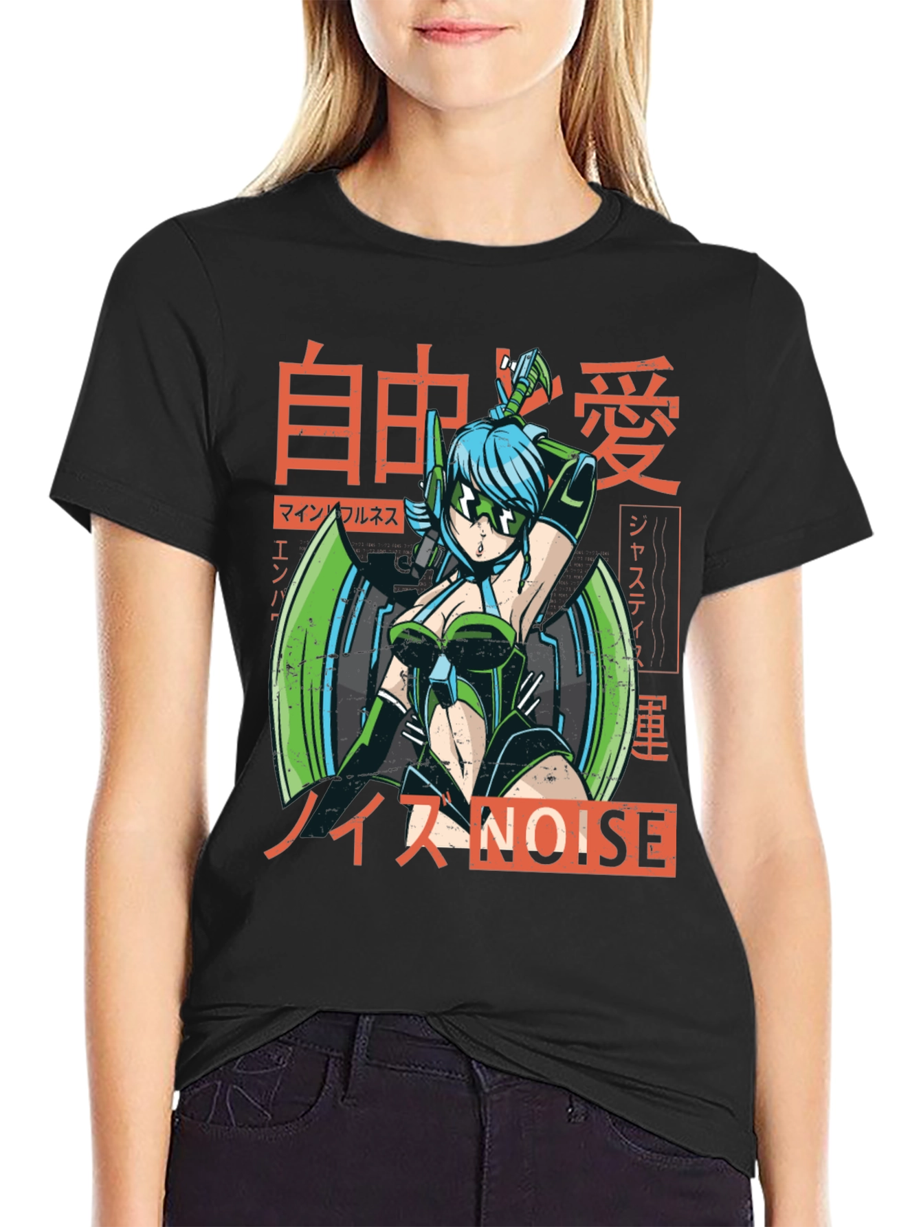 Anime Cyberpunk Style Graphic Tee
