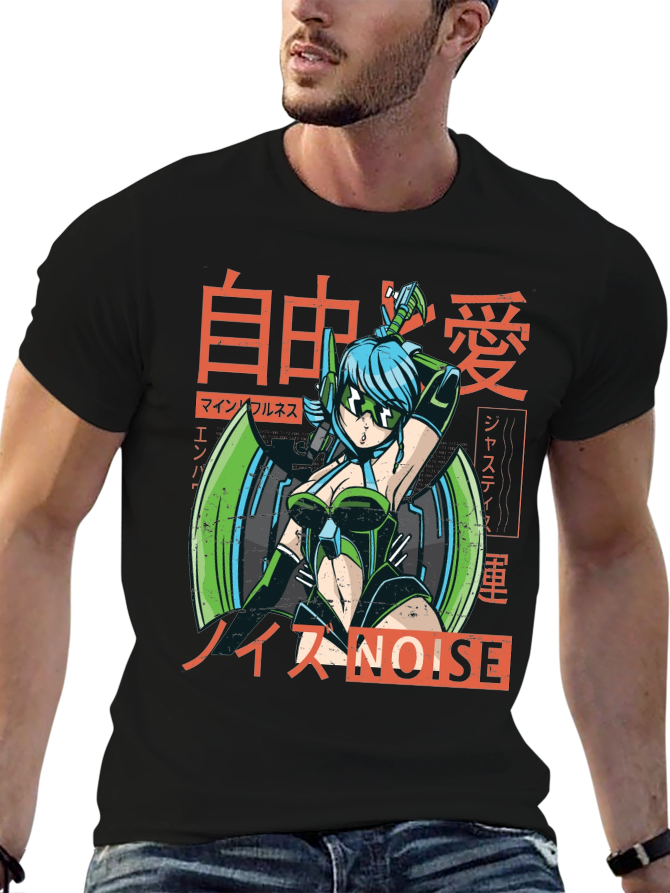 Anime Cyberpunk Style Graphic Tee