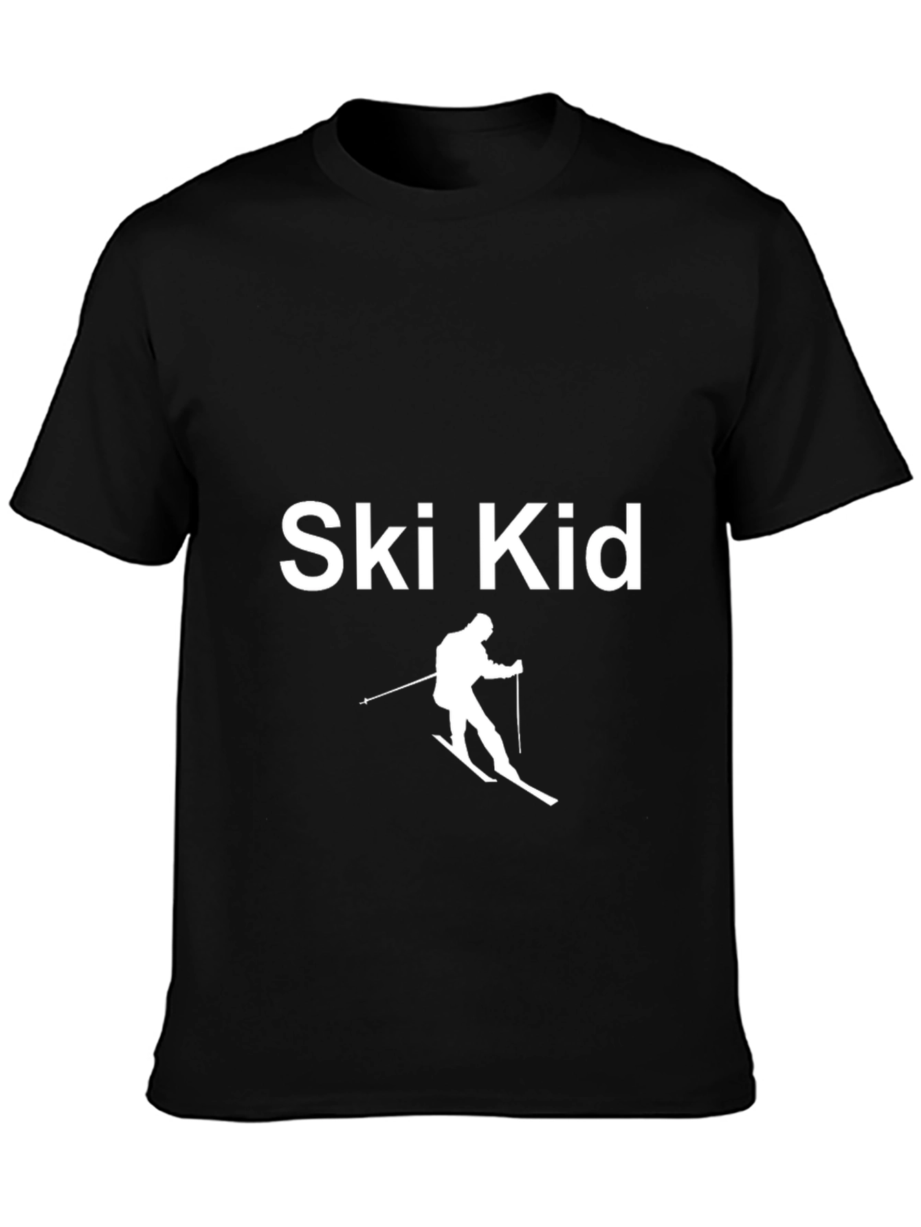 Ski Kid Black T-Shirt - Winter Sports Apparel