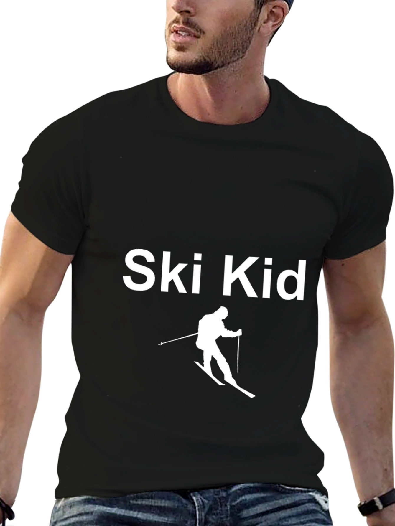 Ski Kid Black T-Shirt - Winter Sports Apparel