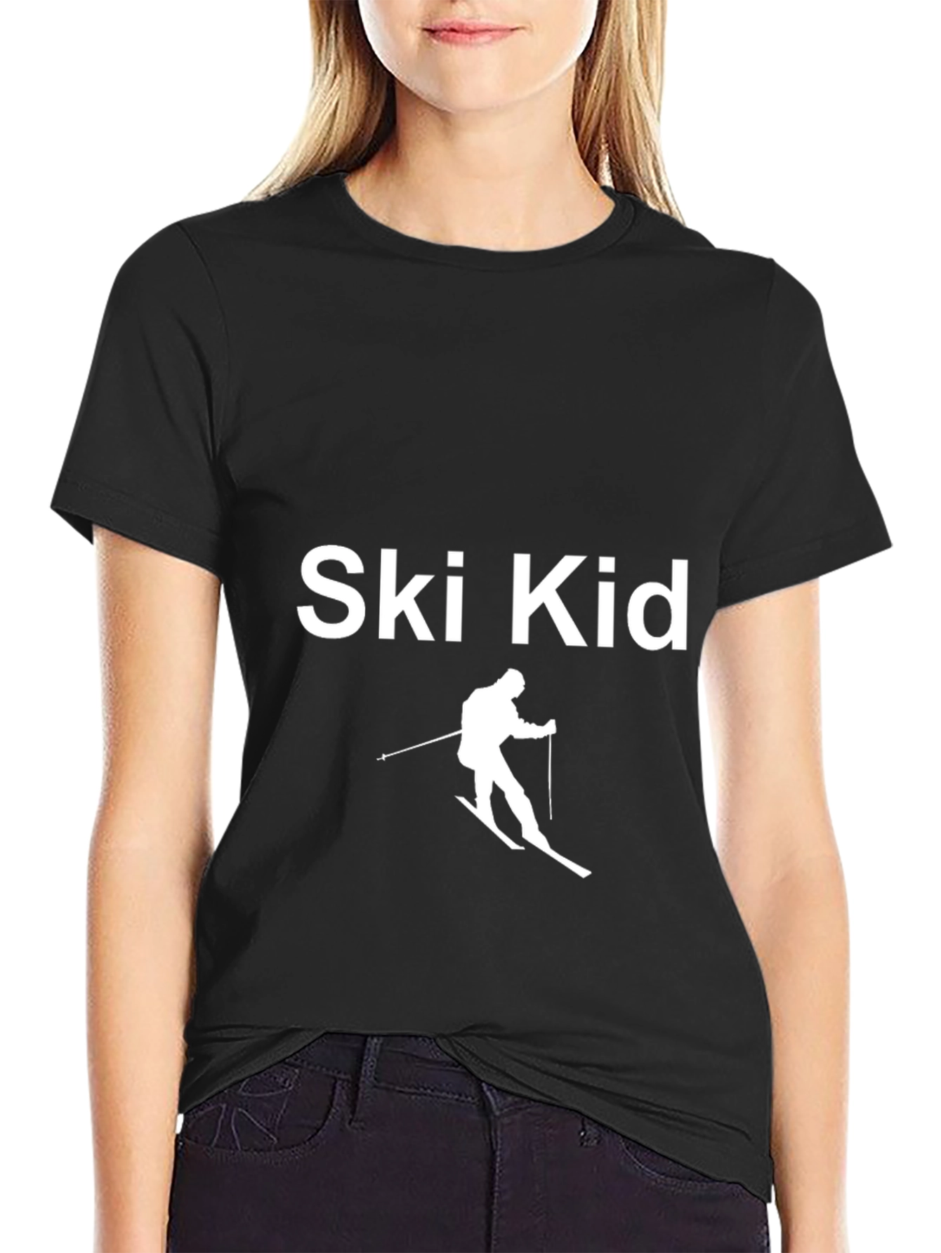 Ski Kid Black T-Shirt - Winter Sports Apparel