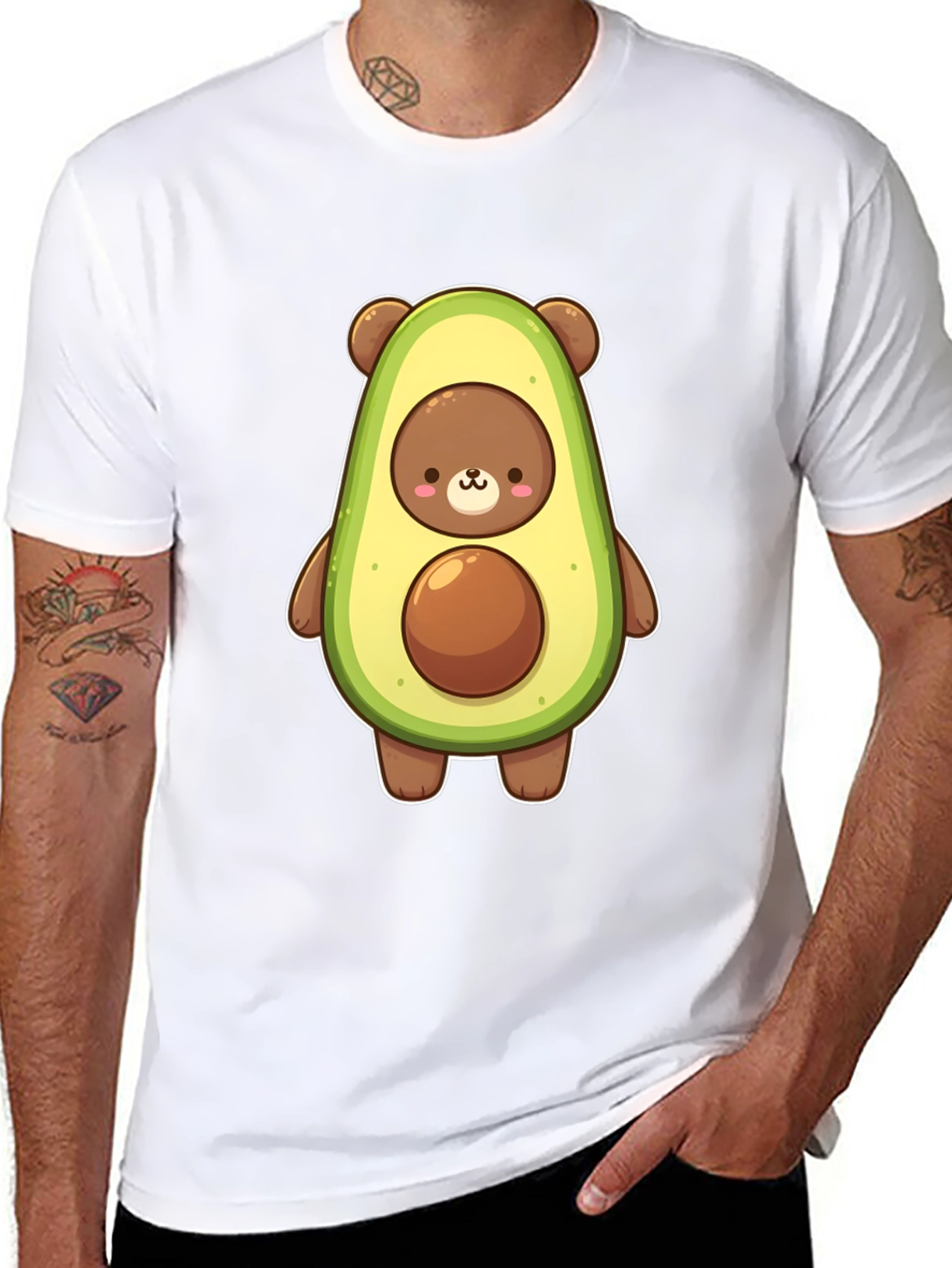 Avocado Bear Graphic Tee - Cute and Fun!