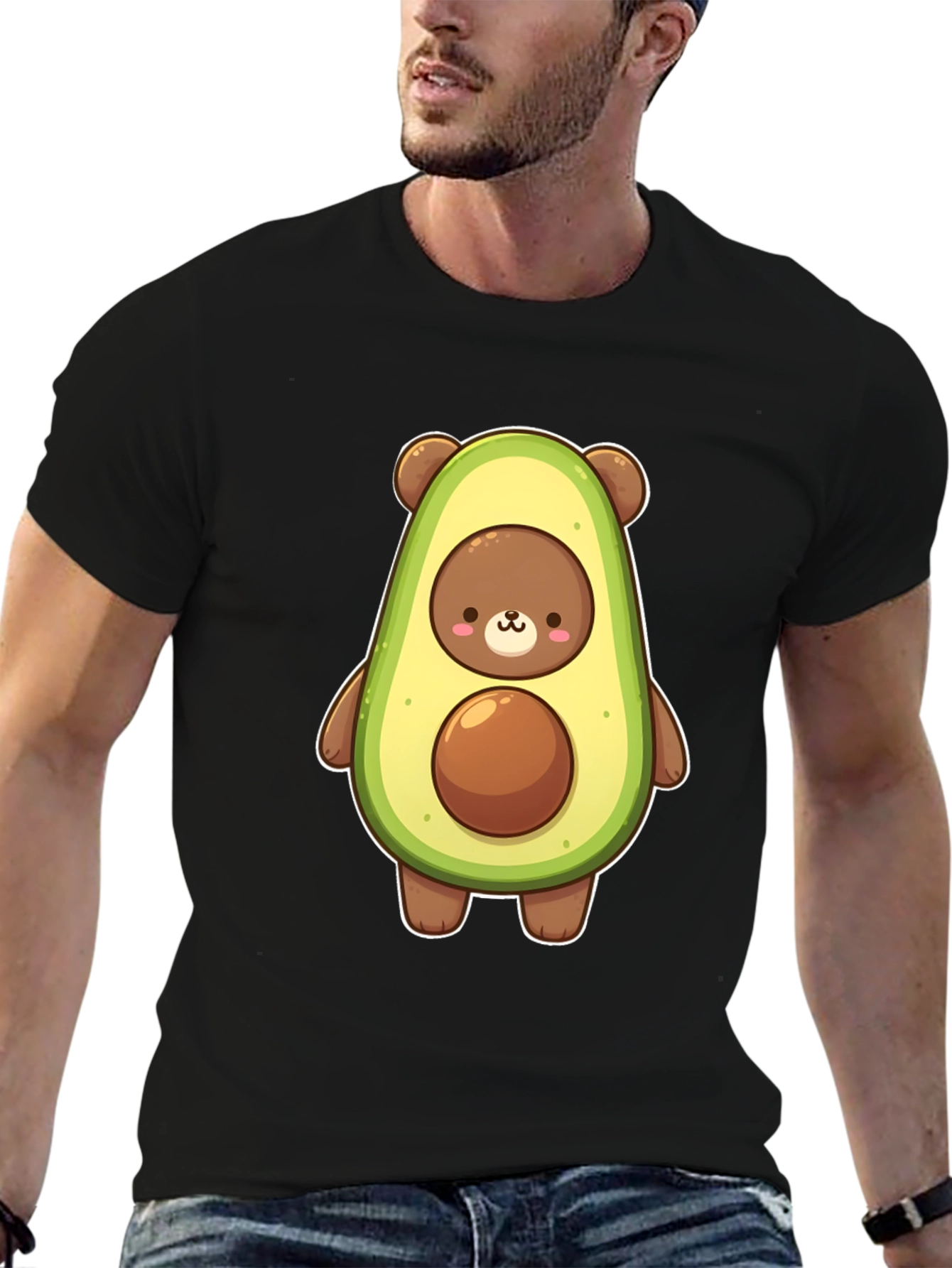 Avocado Bear Graphic Tee - Cute and Fun!