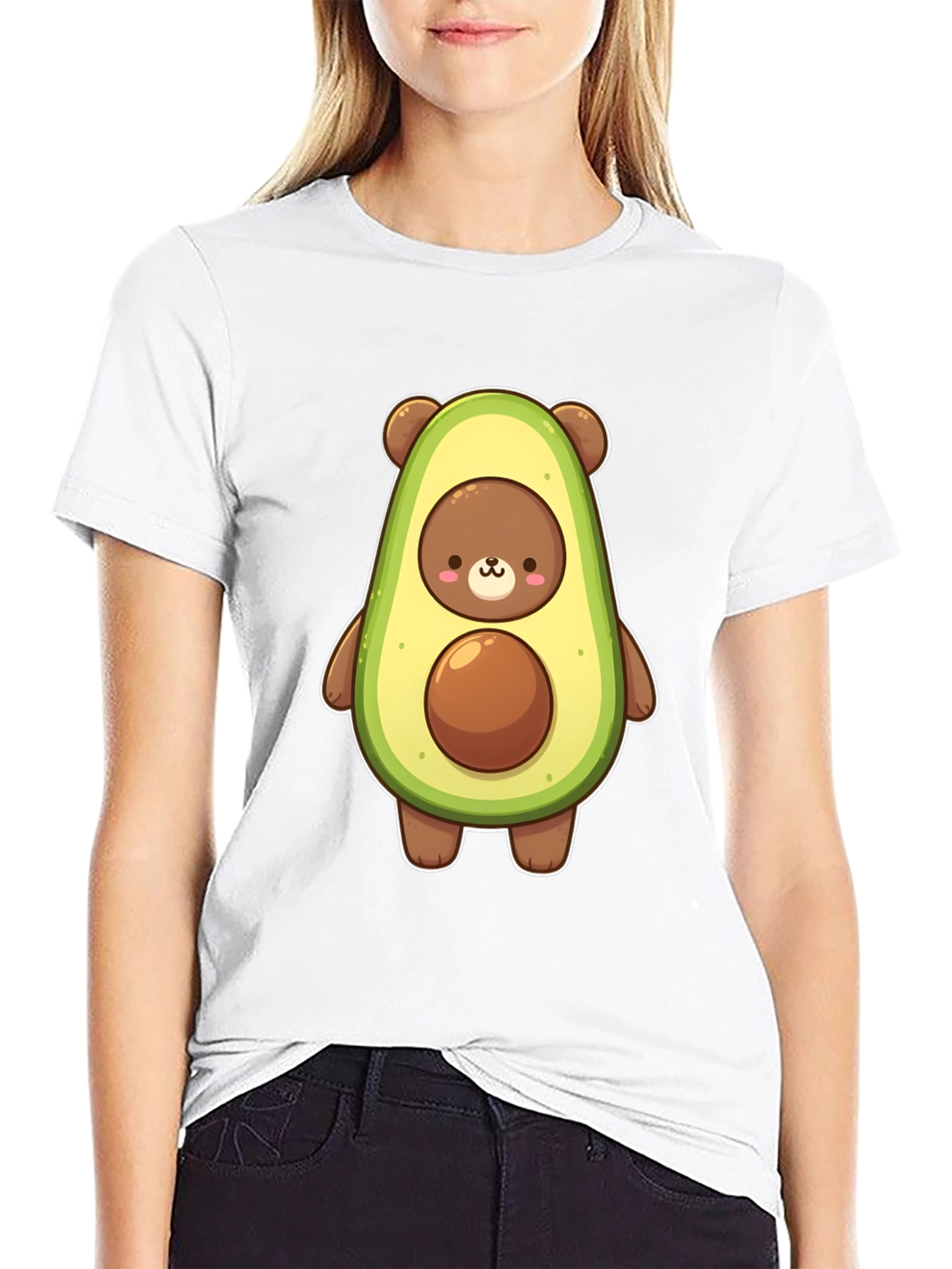 Avocado Bear Graphic Tee - Cute and Fun!