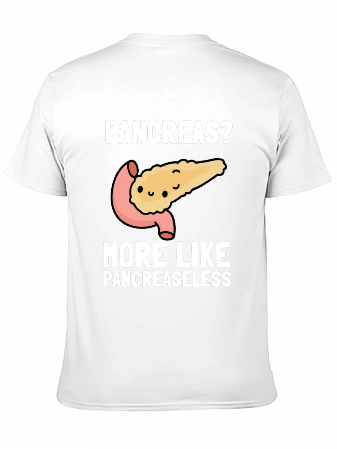 Pancreas Humor T-Shirt - Pancreaseless Black Tee