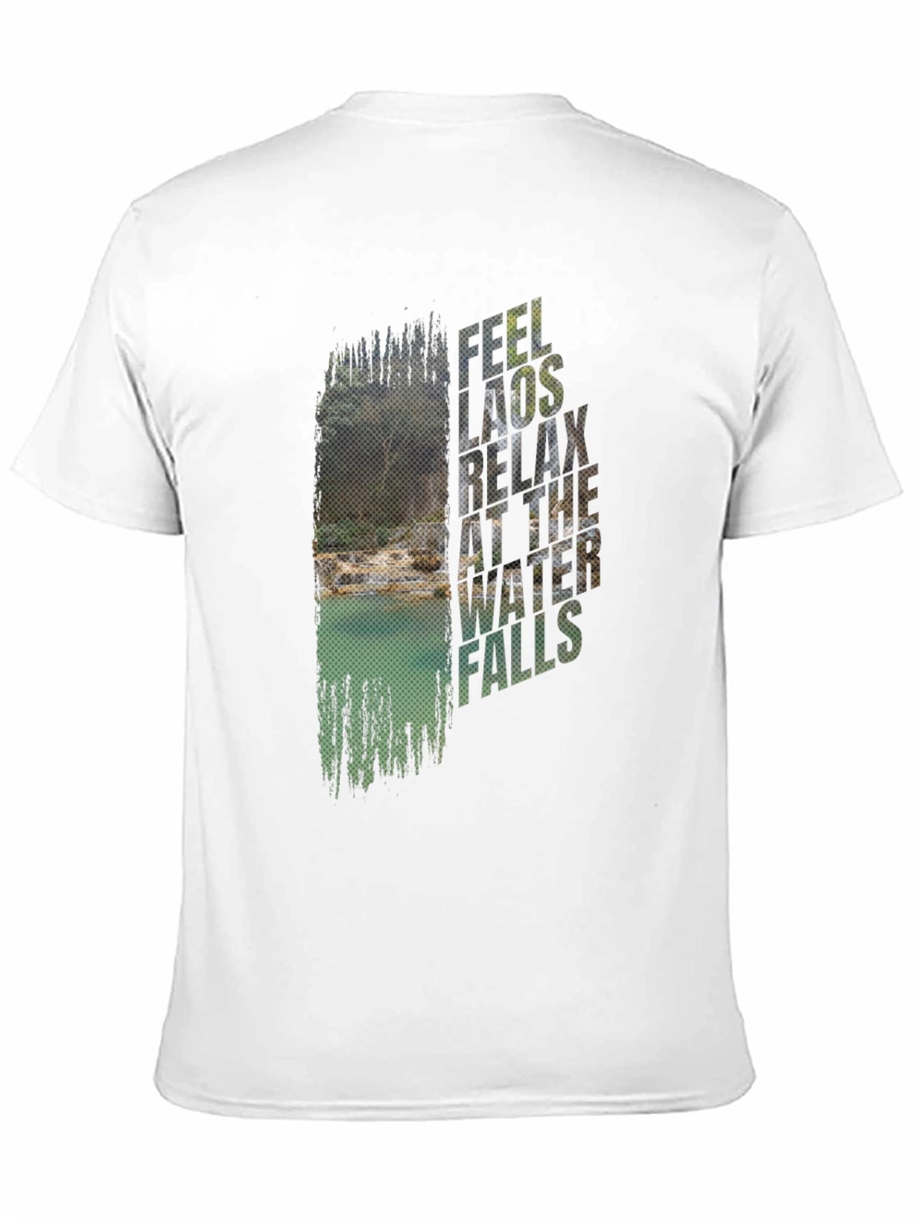 Feel Laos Relax Waterfall Graphic T-Shirt