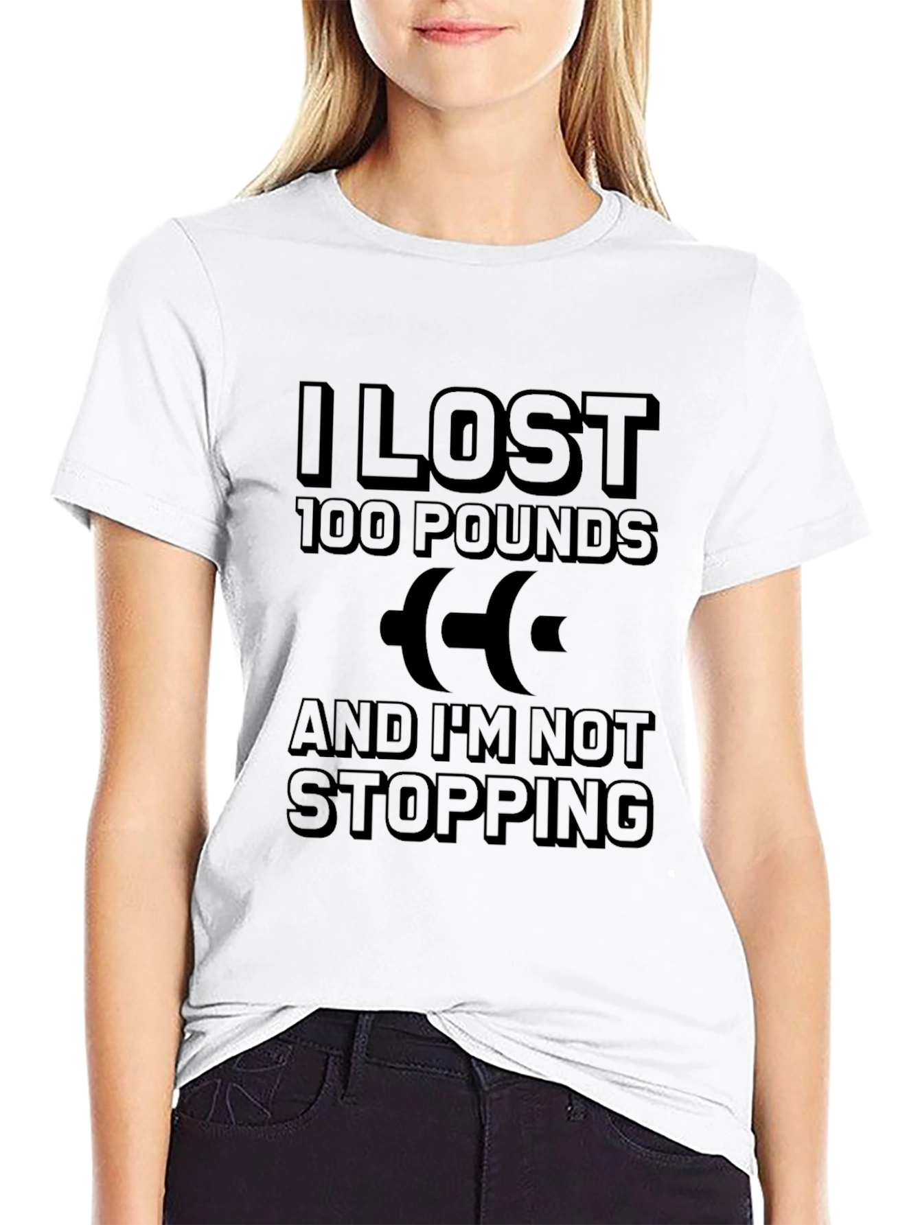 I Lost 100 Pounds Fitness T-Shirt