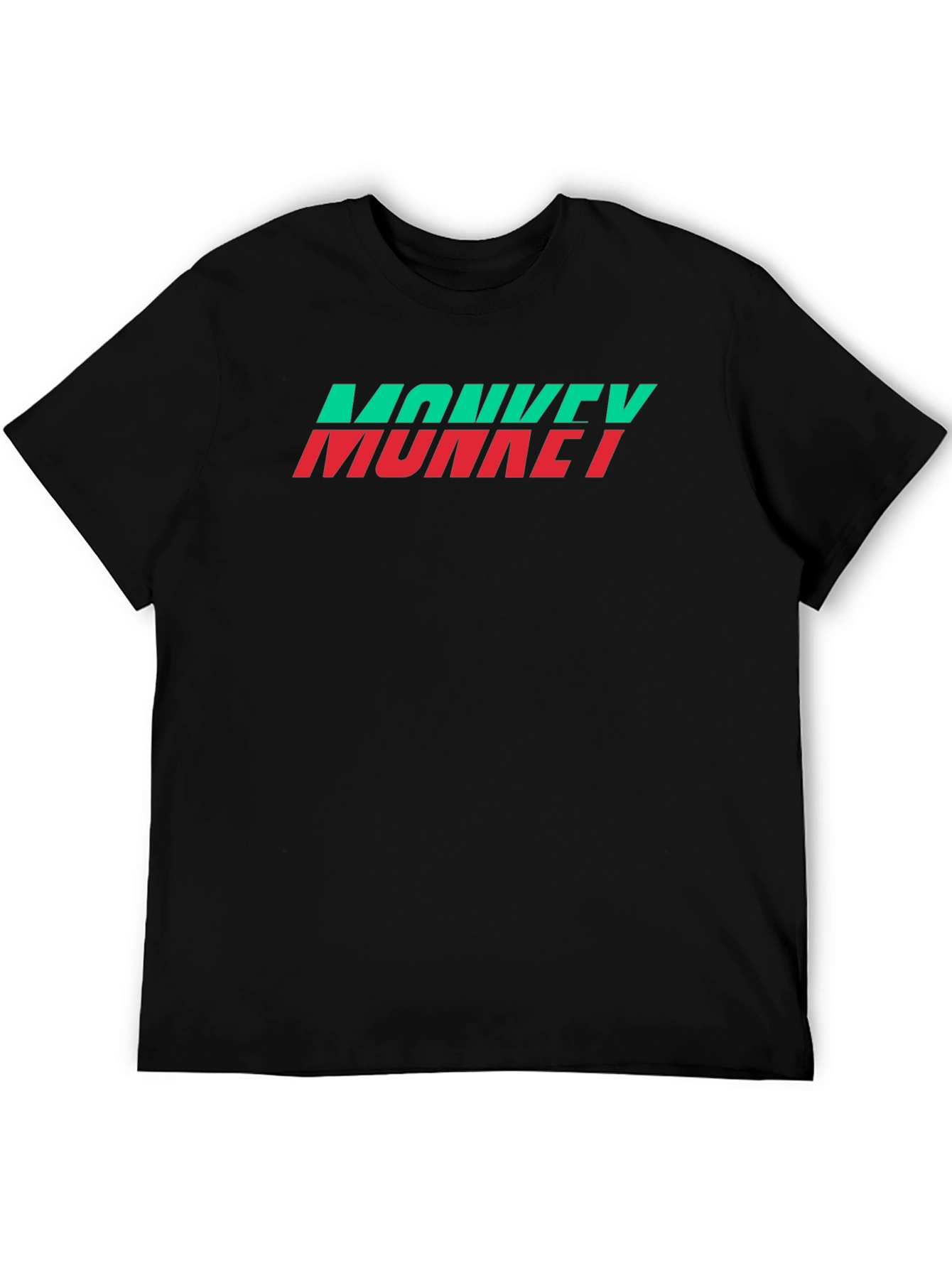 Monkey Graphic Tee - Crew Neck Black T-Shirt