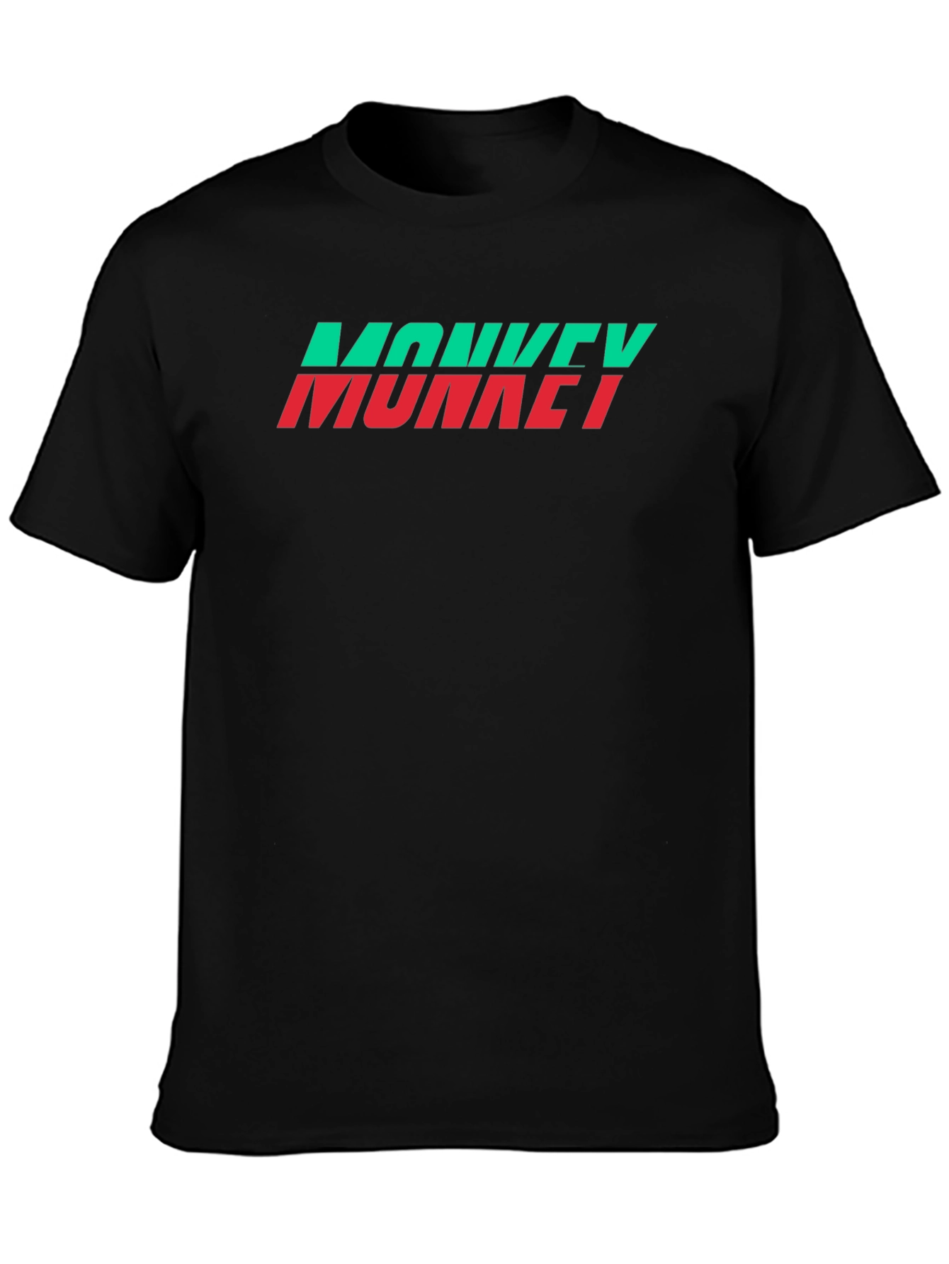 Monkey Graphic Tee - Crew Neck Black T-Shirt
