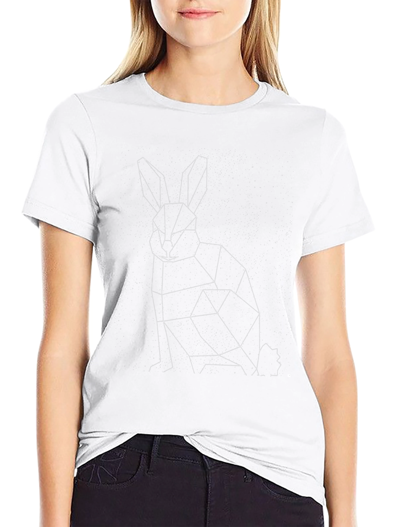Geometric Rabbit T-Shirt - Minimalist Design