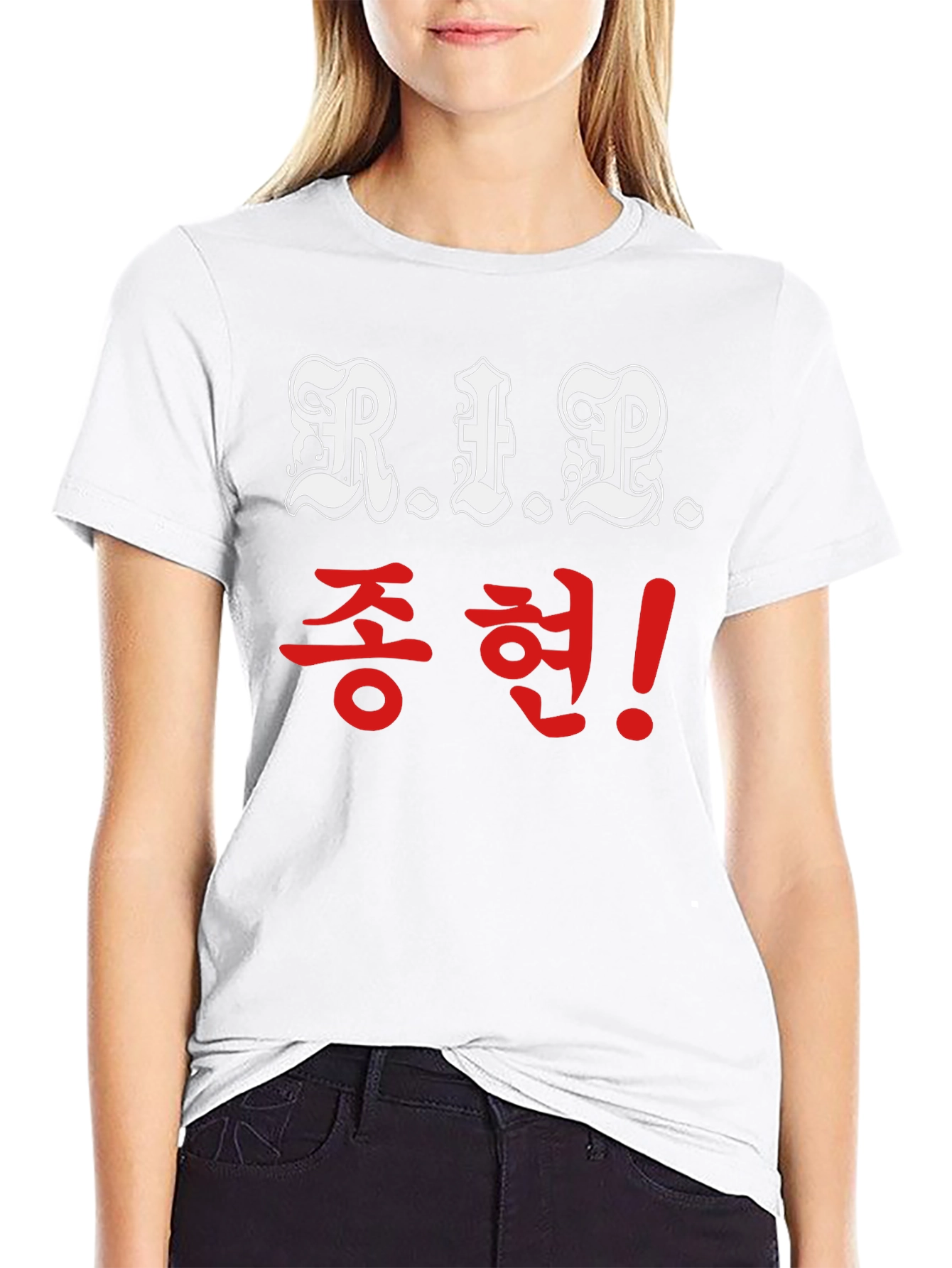 R.I.P. Jonghyun Memorial T-Shirt - Black Graphic Tee