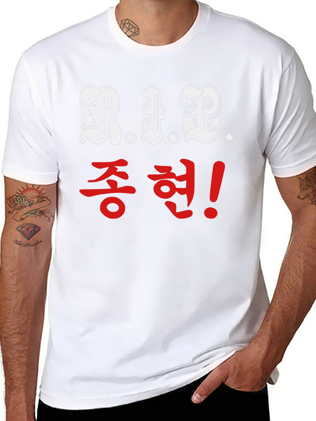 R.I.P. Jonghyun Memorial T-Shirt - Black Graphic Tee