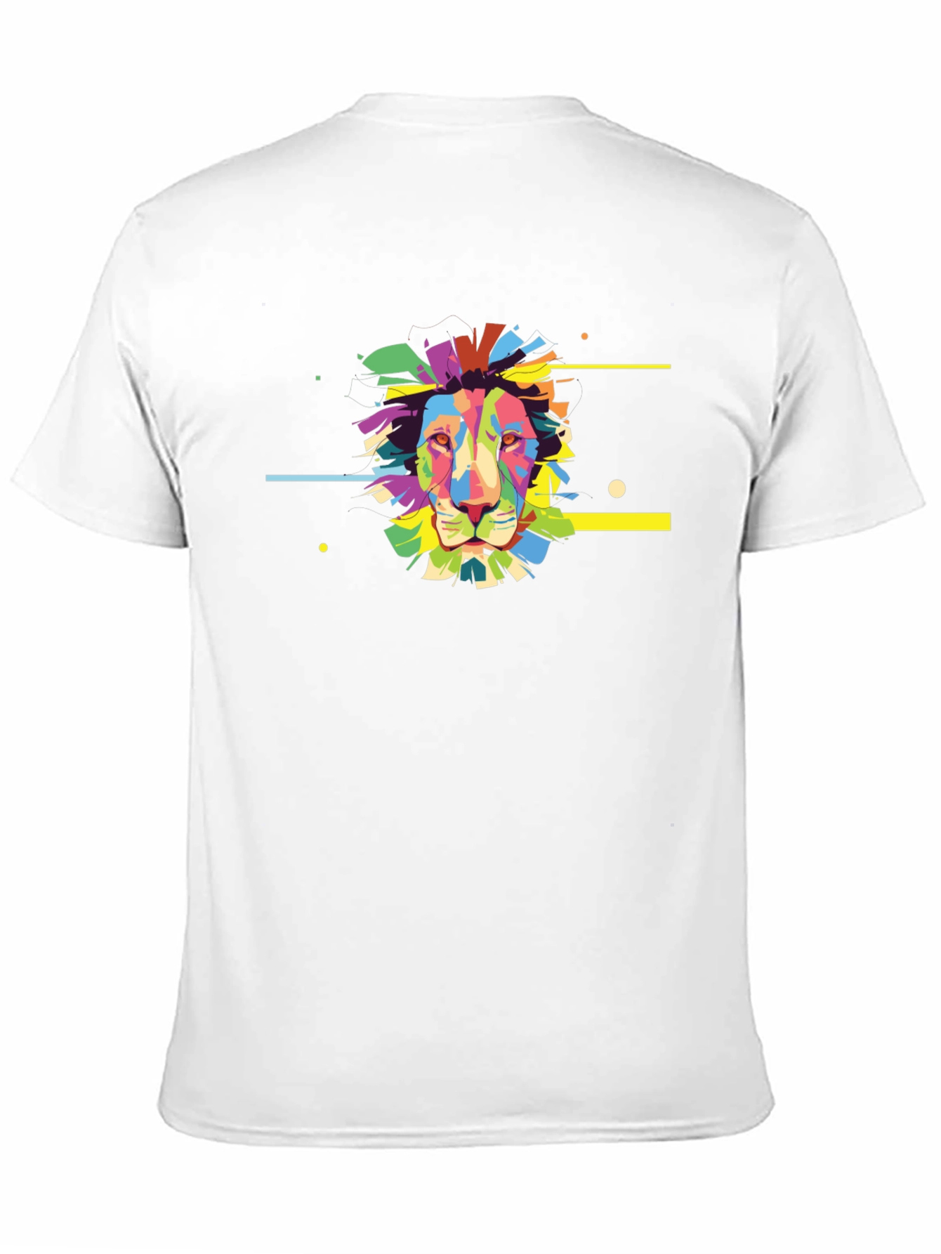 Abstract Lion Graphic Black T-Shirt