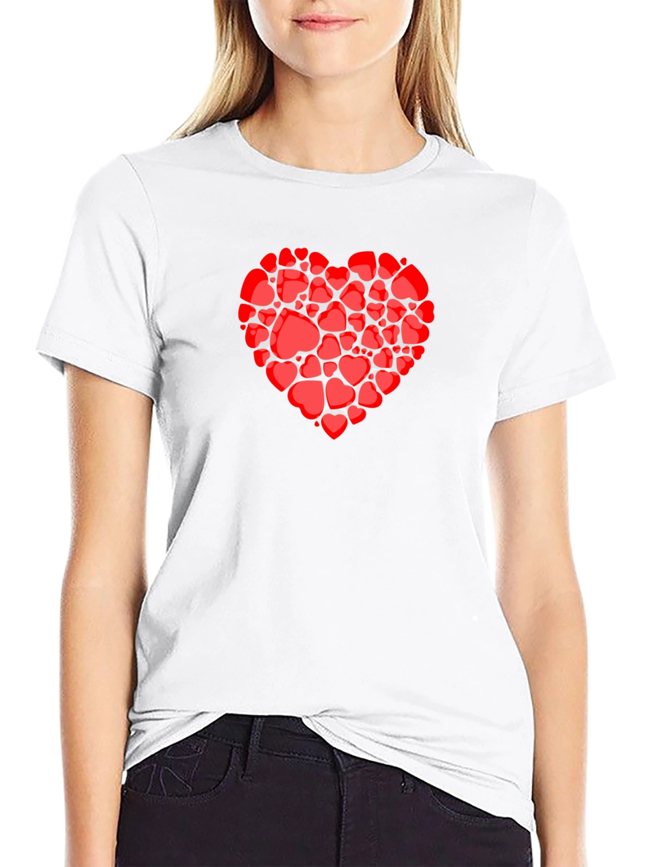 Heart Full of Hearts Graphic Tee - Black T-Shirt