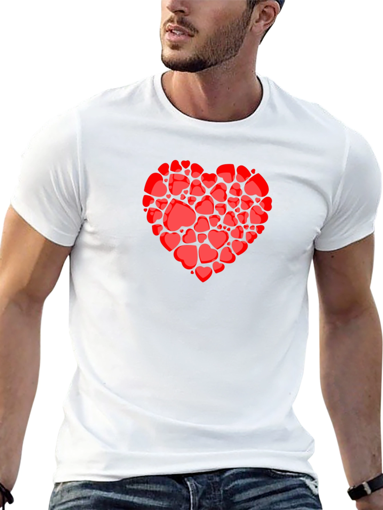 Heart Full of Hearts Graphic Tee - Black T-Shirt