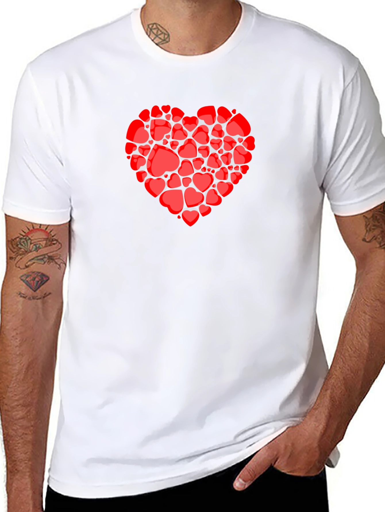 Heart Full of Hearts Graphic Tee - Black T-Shirt
