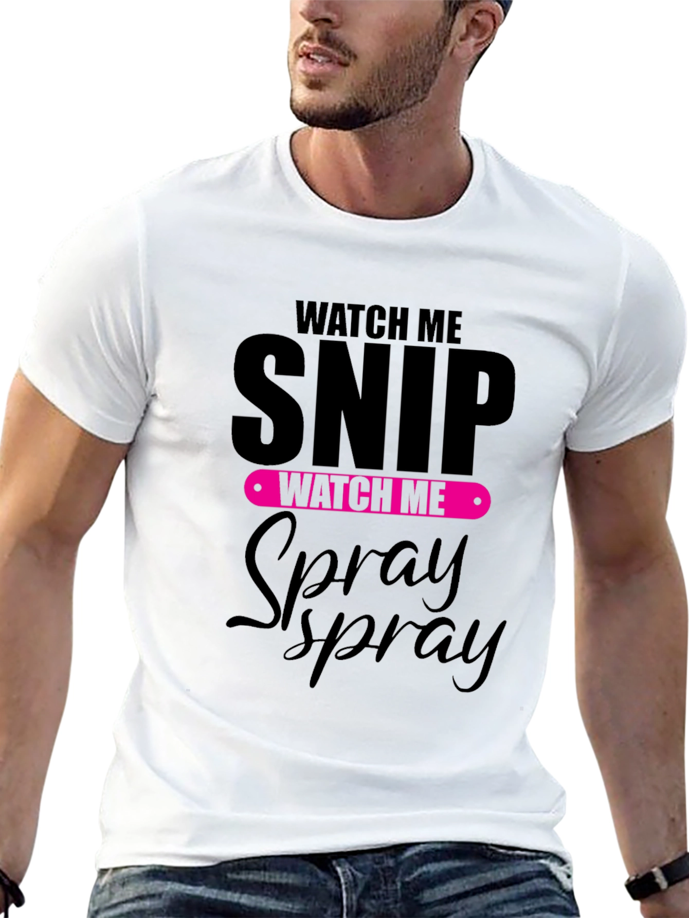 Watch Me Snip and Spray Black T-Shirt