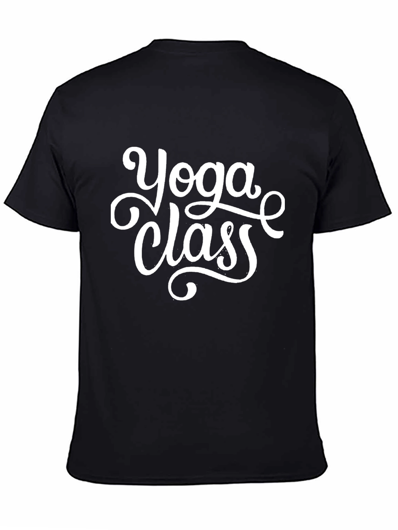 Yoga Class Graphic Print Black T-Shirt