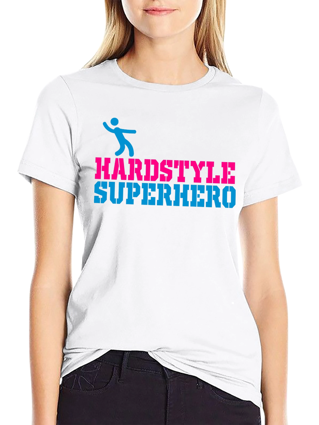 Hardstyle Superhero Black Graphic T-Shirt