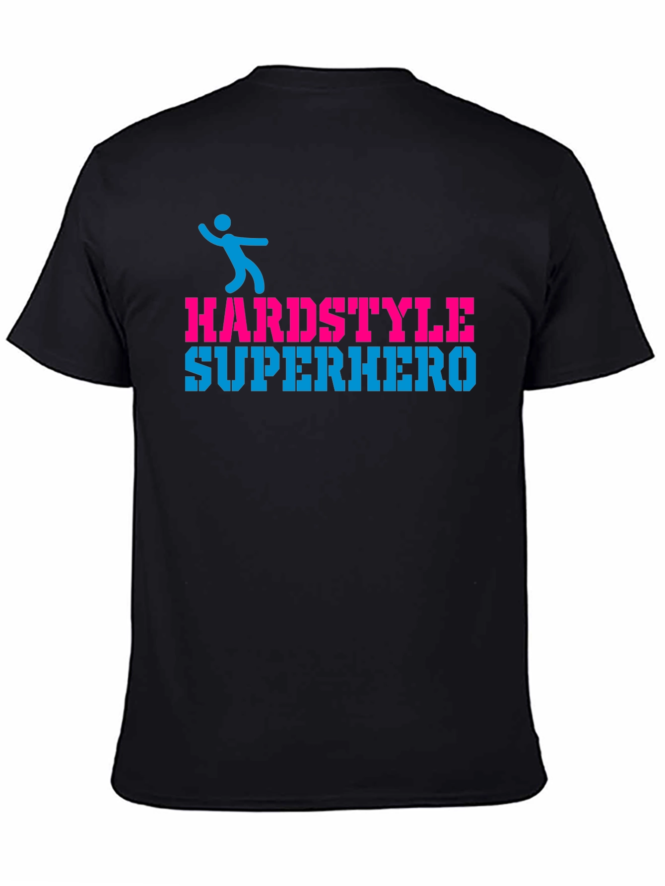Hardstyle Superhero Black Graphic T-Shirt