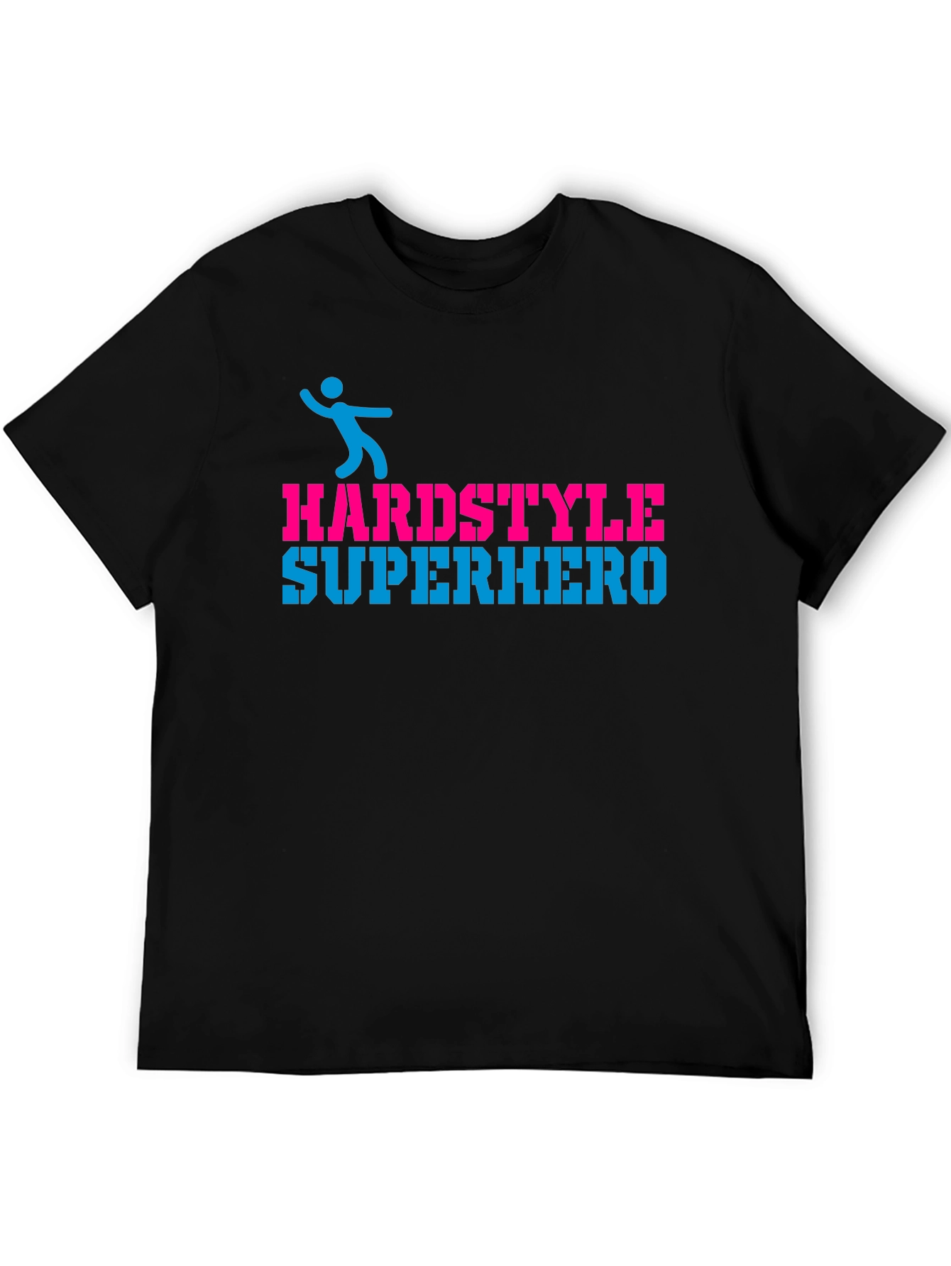 Hardstyle Superhero Black Graphic T-Shirt