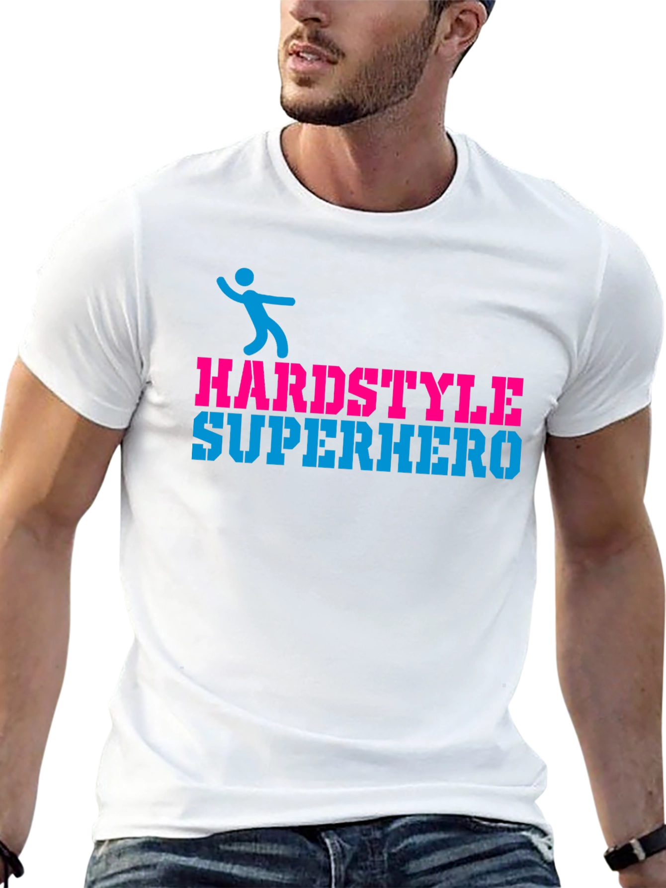 Hardstyle Superhero Black Graphic T-Shirt
