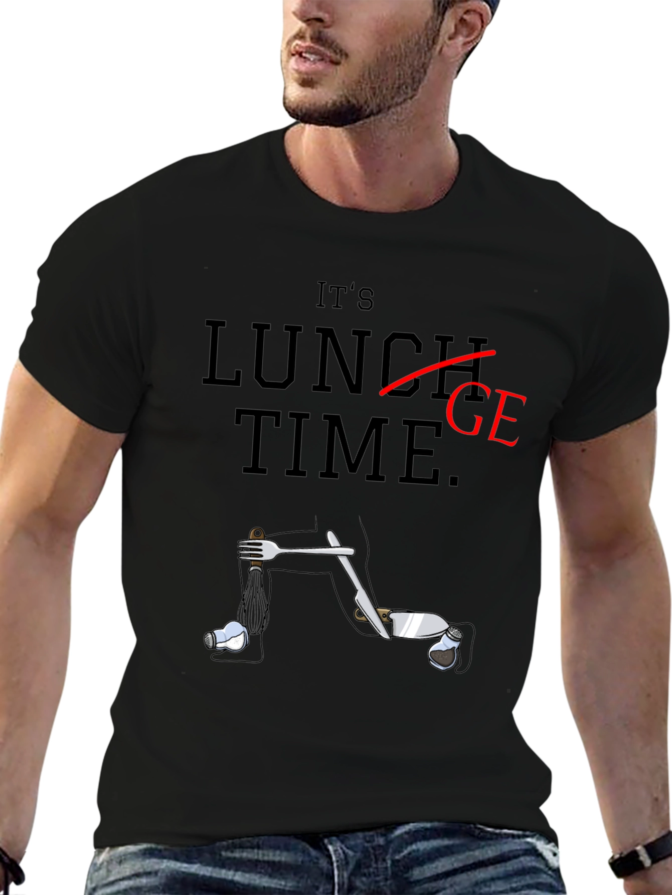 Its Lunch Time T-Shirt Funny Food Tee