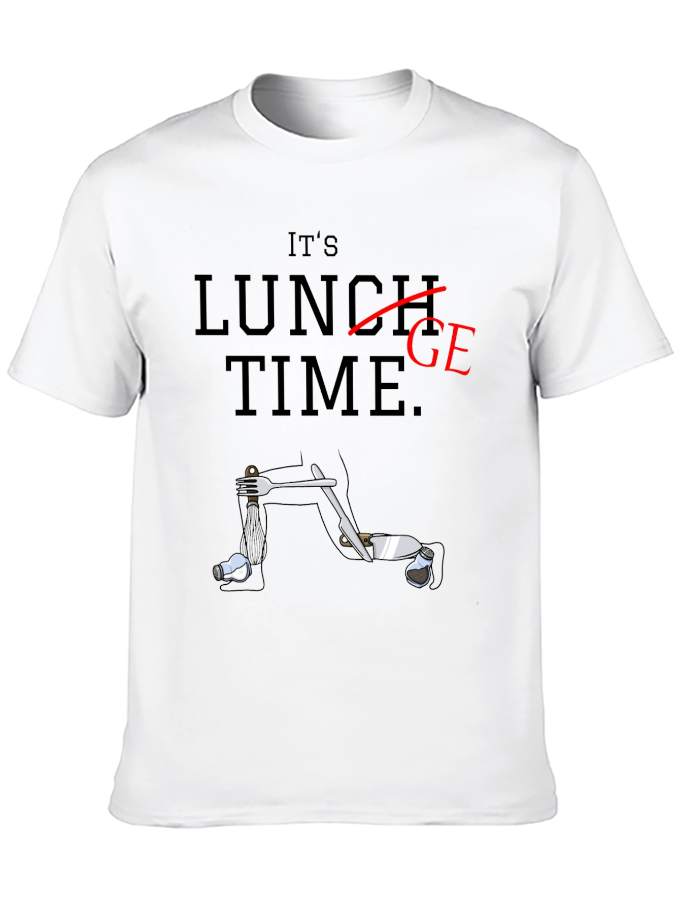 Its Lunch Time T-Shirt Funny Food Tee