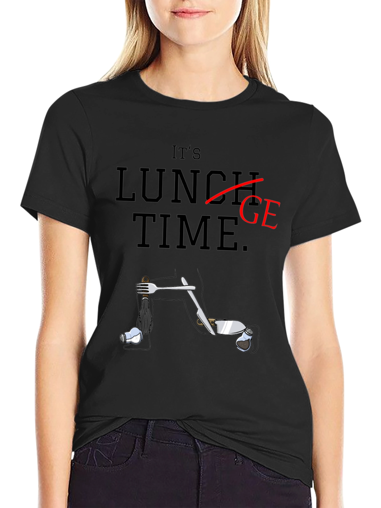Its Lunch Time T-Shirt Funny Food Tee