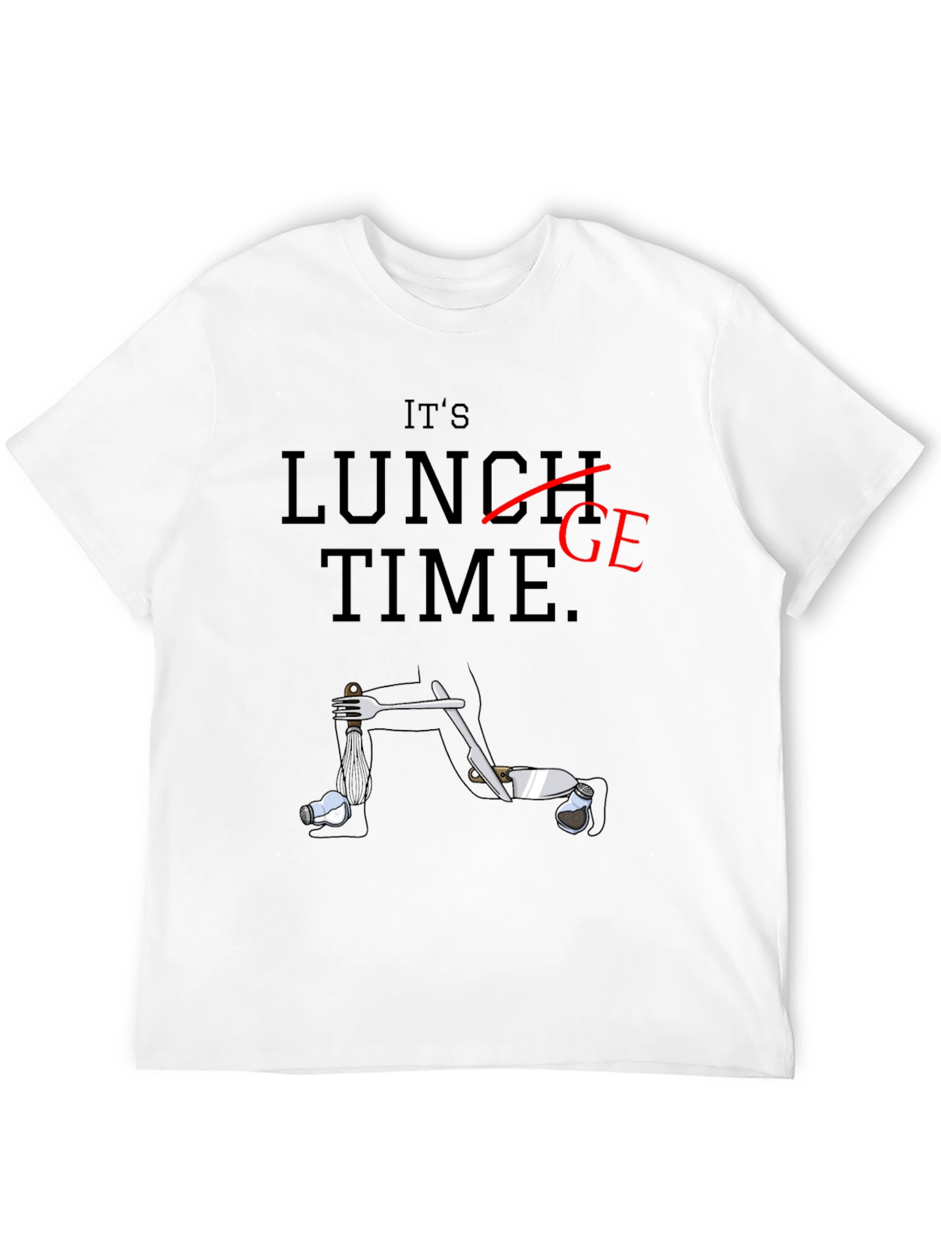 Its Lunch Time T-Shirt Funny Food Tee