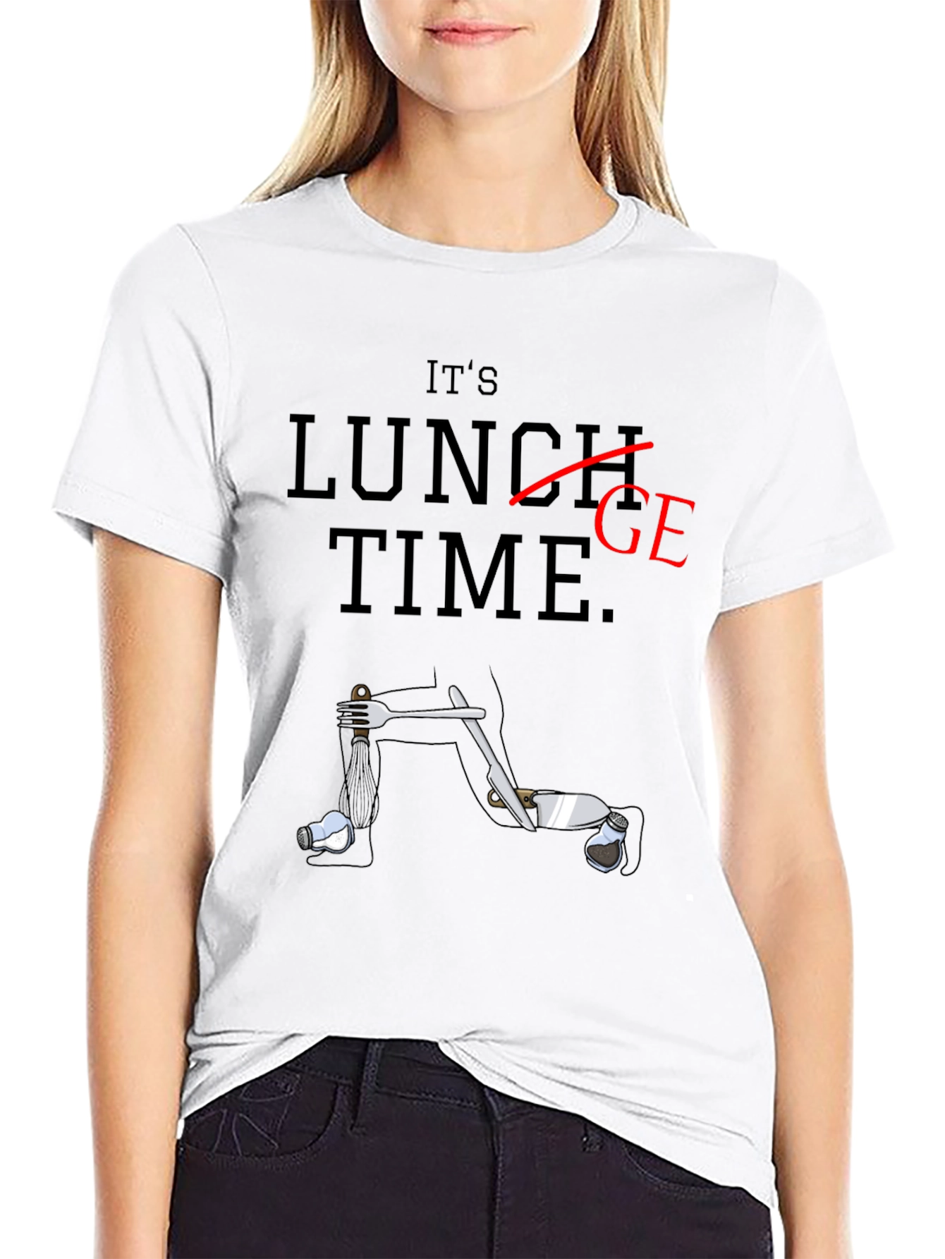 Its Lunch Time T-Shirt Funny Food Tee