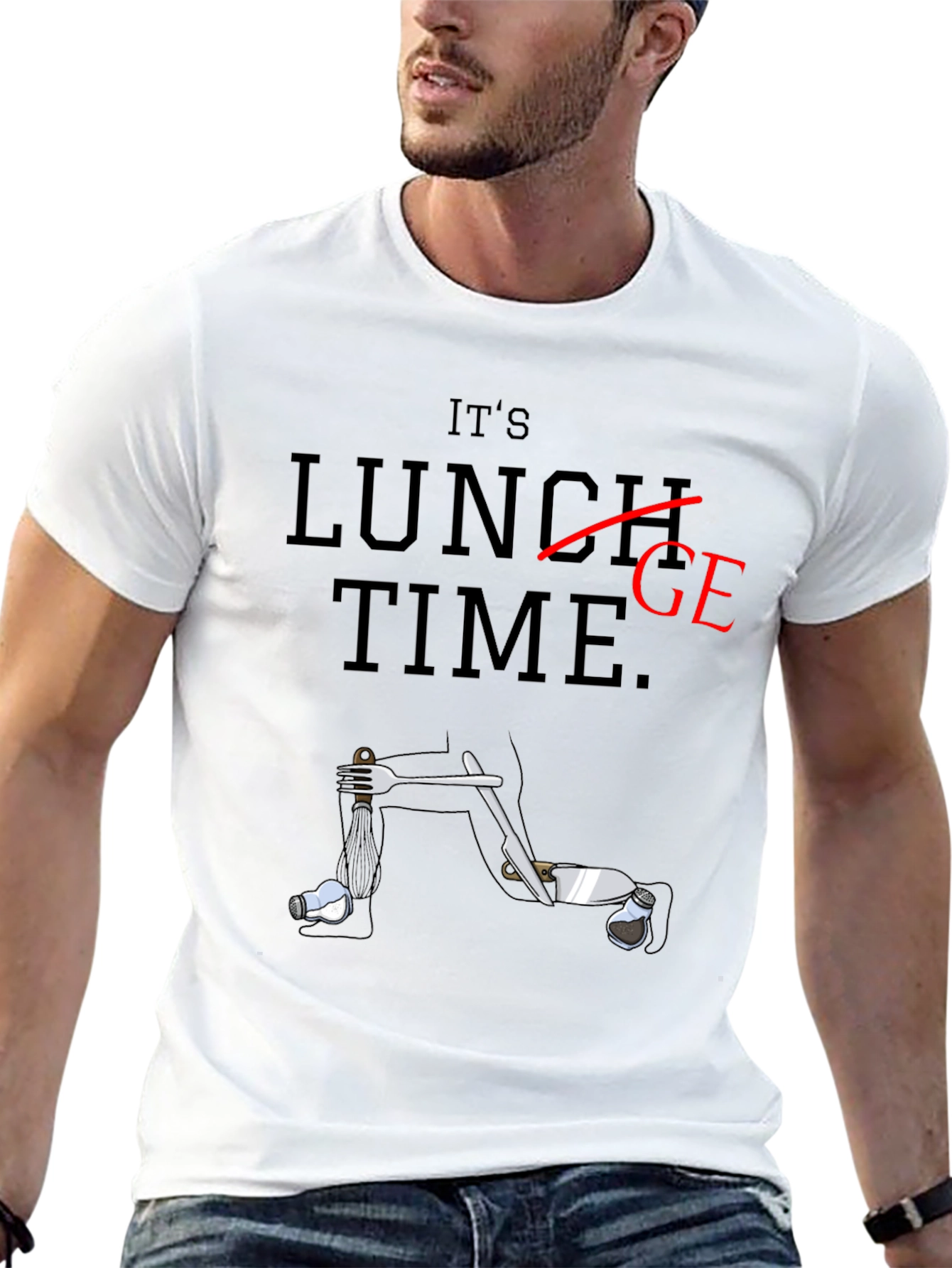 Its Lunch Time T-Shirt Funny Food Tee
