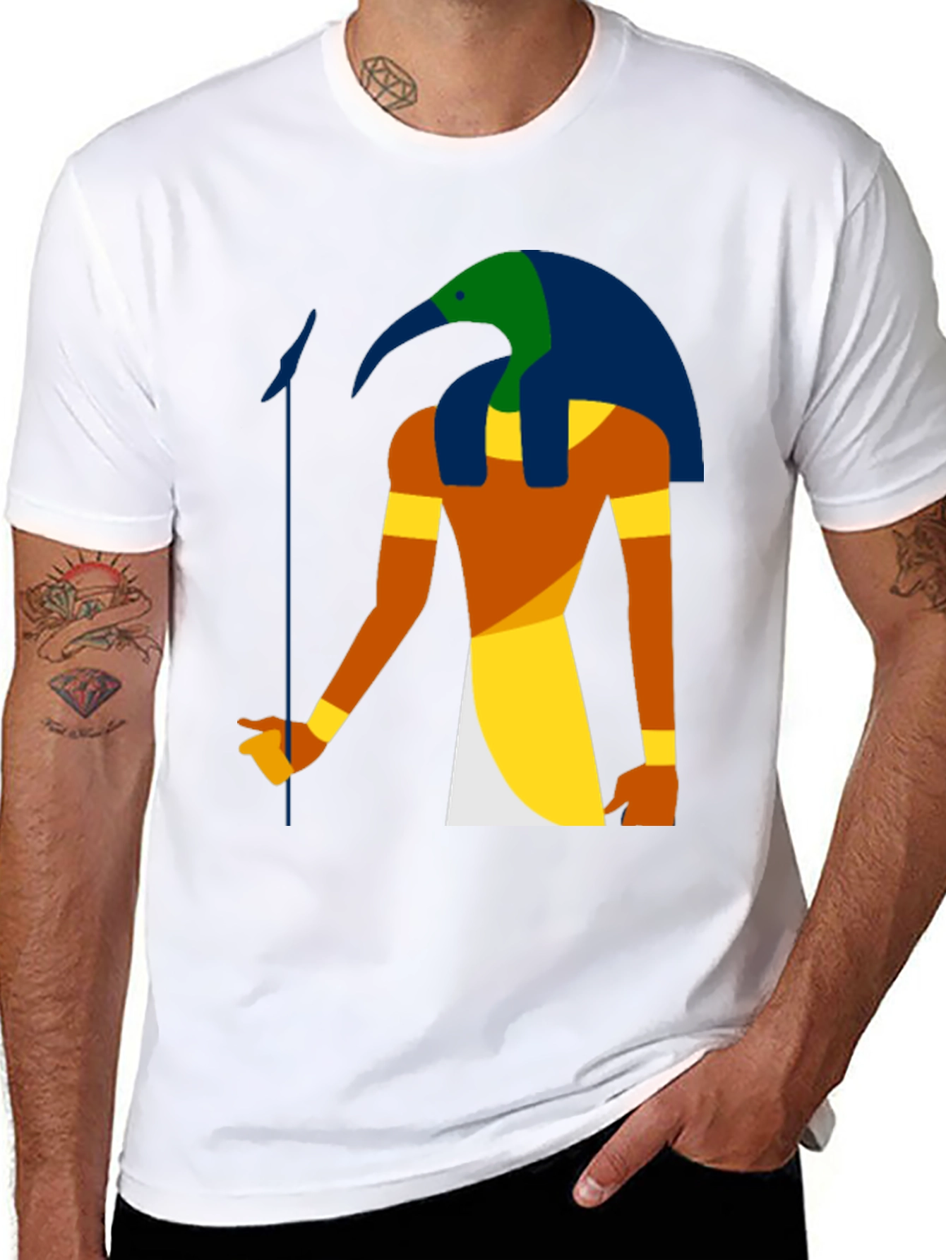 Egyptian God Thoth Graphic Black T-Shirt
