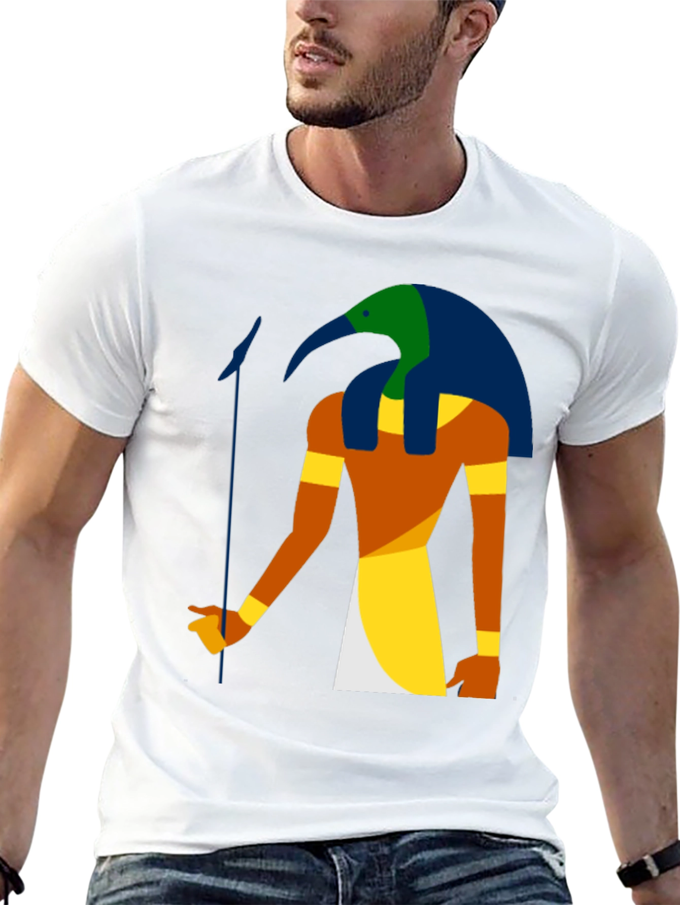 Egyptian God Thoth Graphic Black T-Shirt